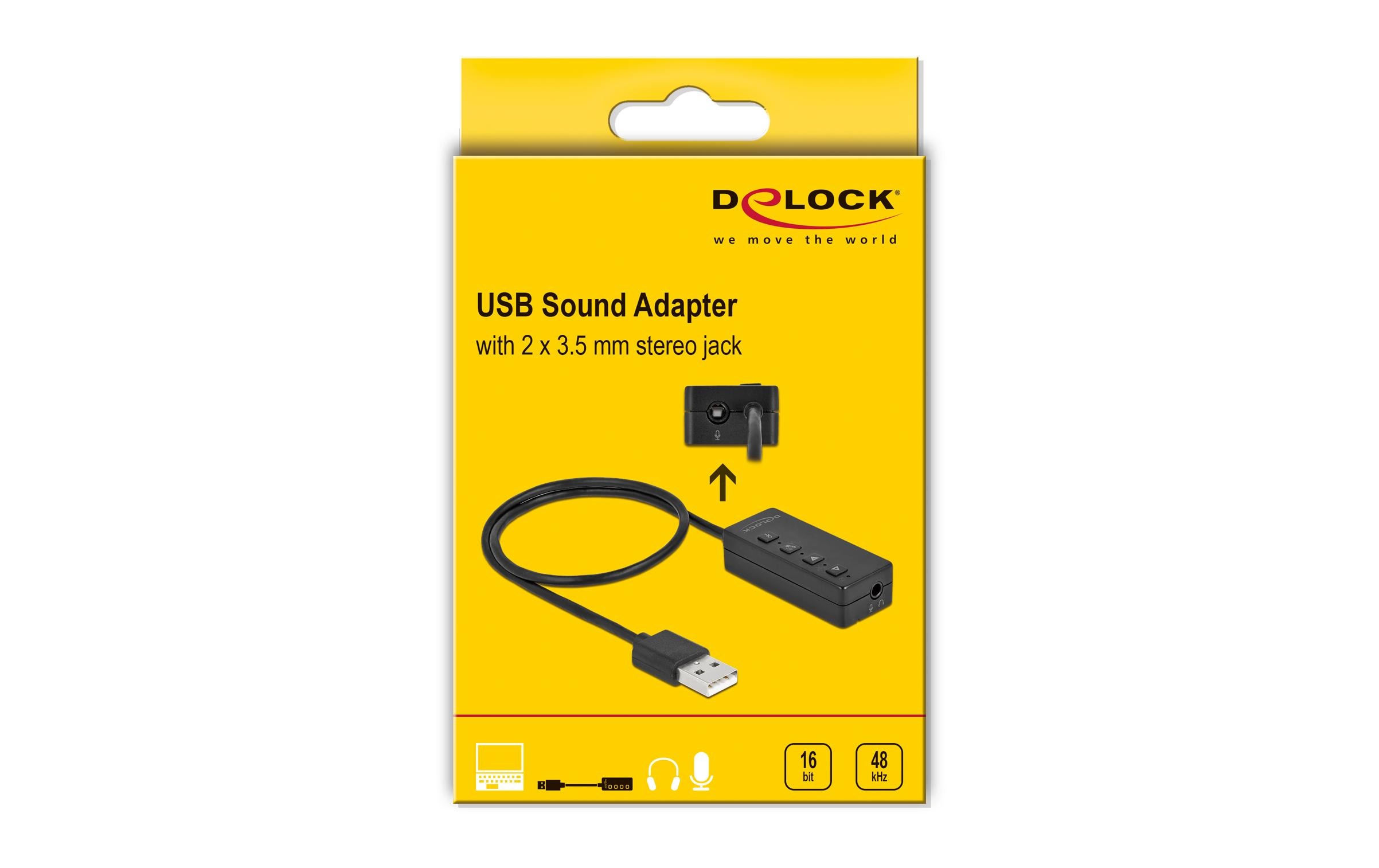 Delock Headset und Mikrofon Adapter USB 2.0