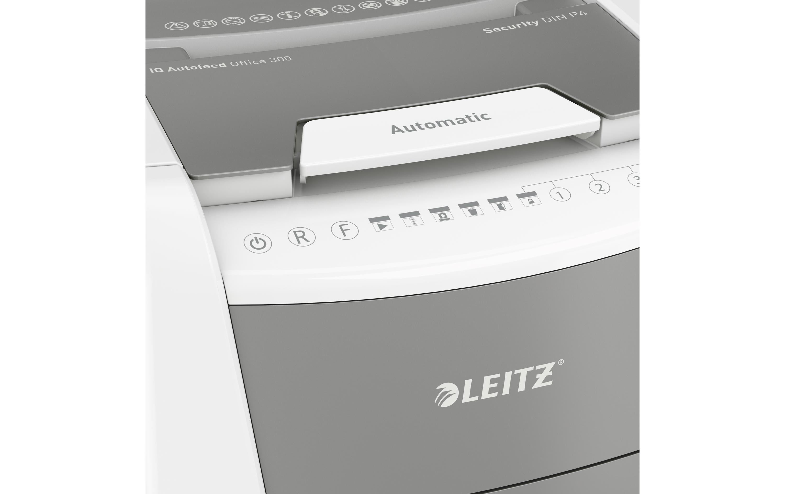 Leitz Bürogeräte Aktenvernichter IQ Autofeed Office 300, P-4, 300 Blatt