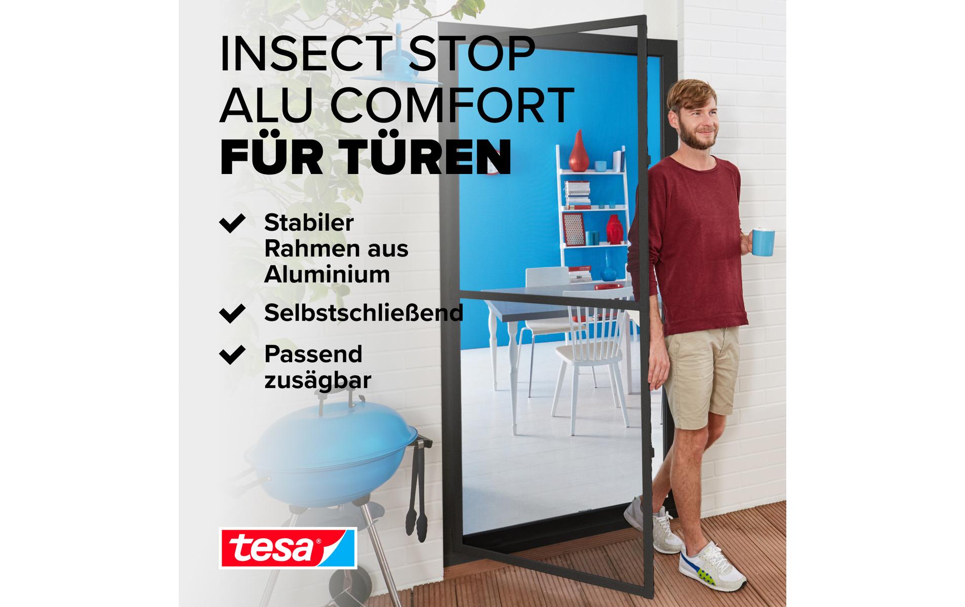 tesa Fliegengitter Insektenschutz Alu Comfort Tür 1 x 2.2m tesa Fliegengitter Insektenschutz Alu Comfort Tür 1 x 2.2m