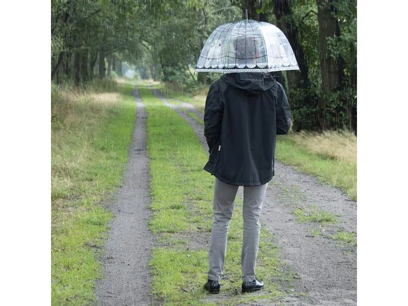 Esschert Design Schirm Vogelkäfig Rosa/Schwarz/Transparent