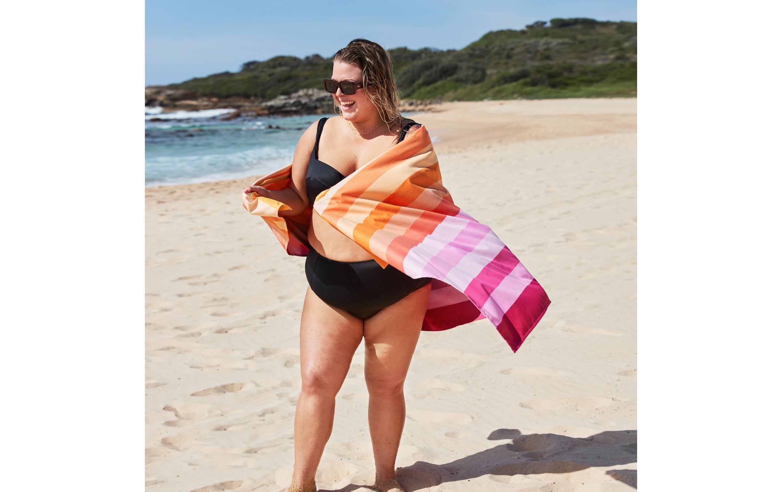 Dock & Bay Strandtuch Miami Sorbet 200 cm x 90 cm, Mehrfarbig