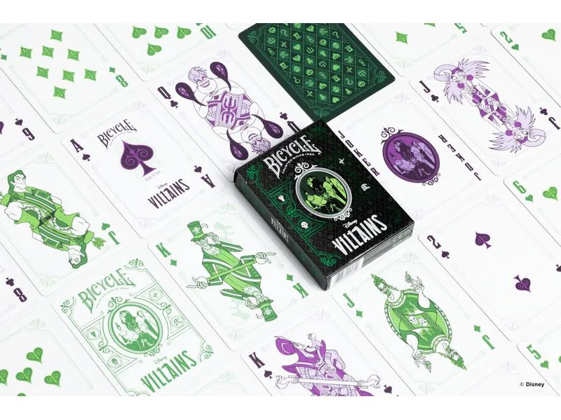 Bicycle Poker Disney 100 - Green / Purple Villain assortiert Bicycle Poker Disney 100 - Green / Purple Villain assortiert
