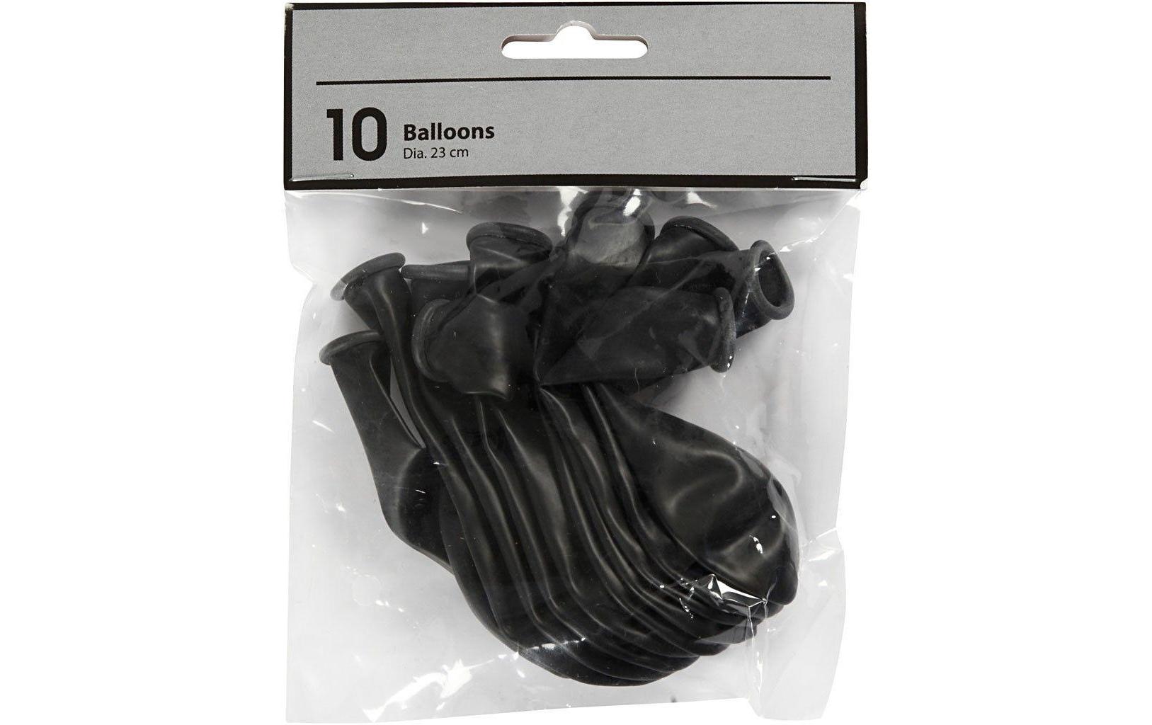Creativ Company Luftballon Ø 23 cm Schwarz, 10 Stück
