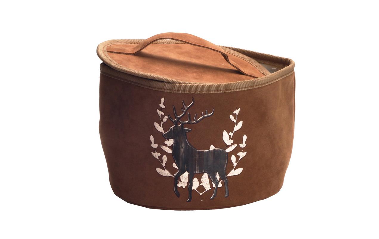 Nouvel Kartoffelkorb Hirsch-Classic, Braun, 21 x 21 x 14 cm