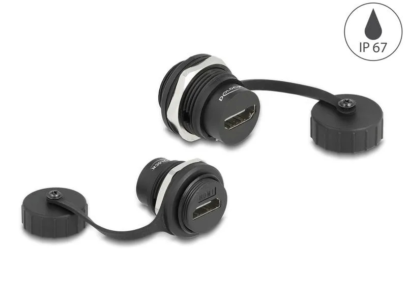 Delock HDMI-A Einbaubuchse IP67 staub- & wassserdicht