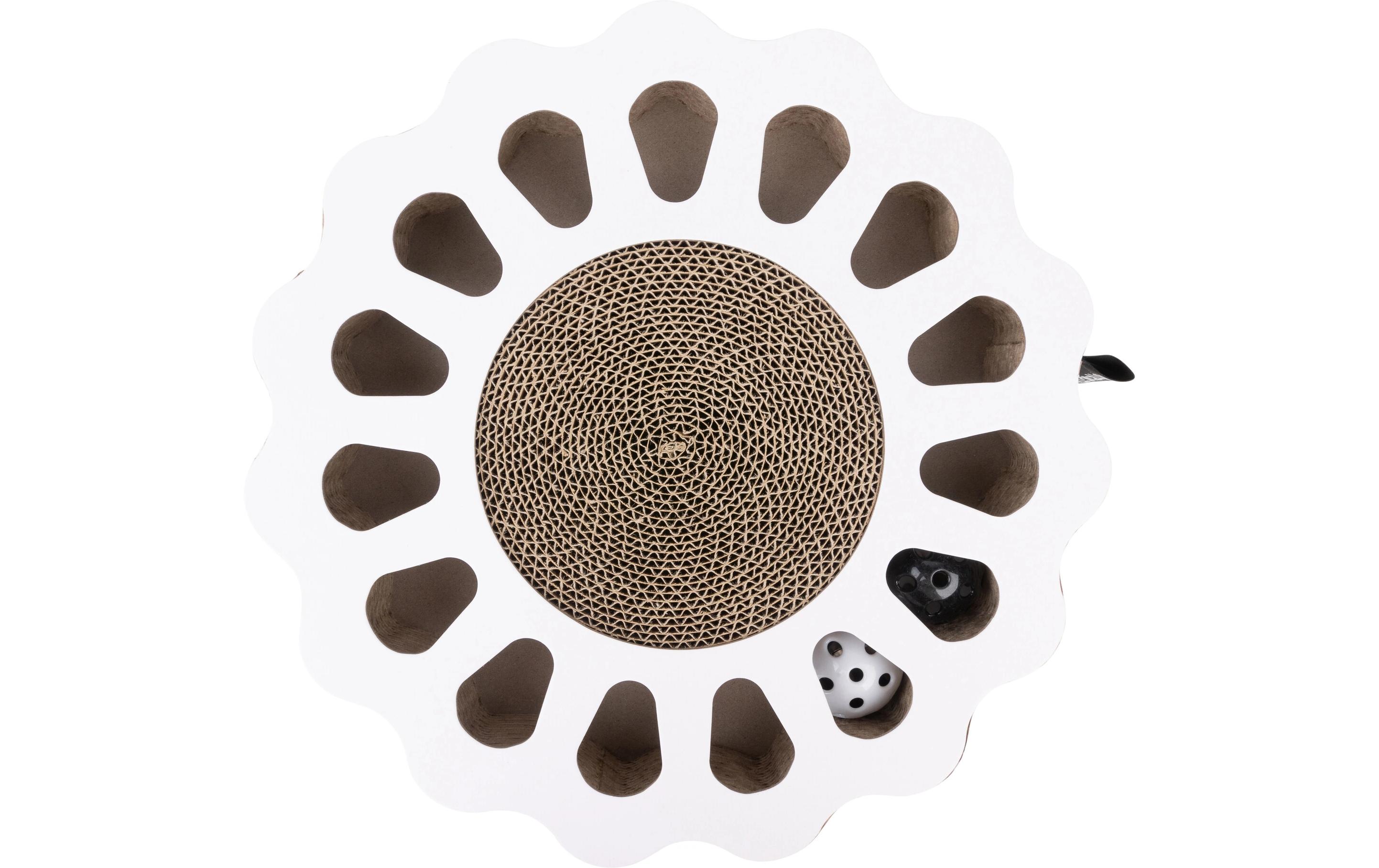 District 70 Katzen-Spielzeug Spielboard Sunny White, 32 x 32 x 6 cm