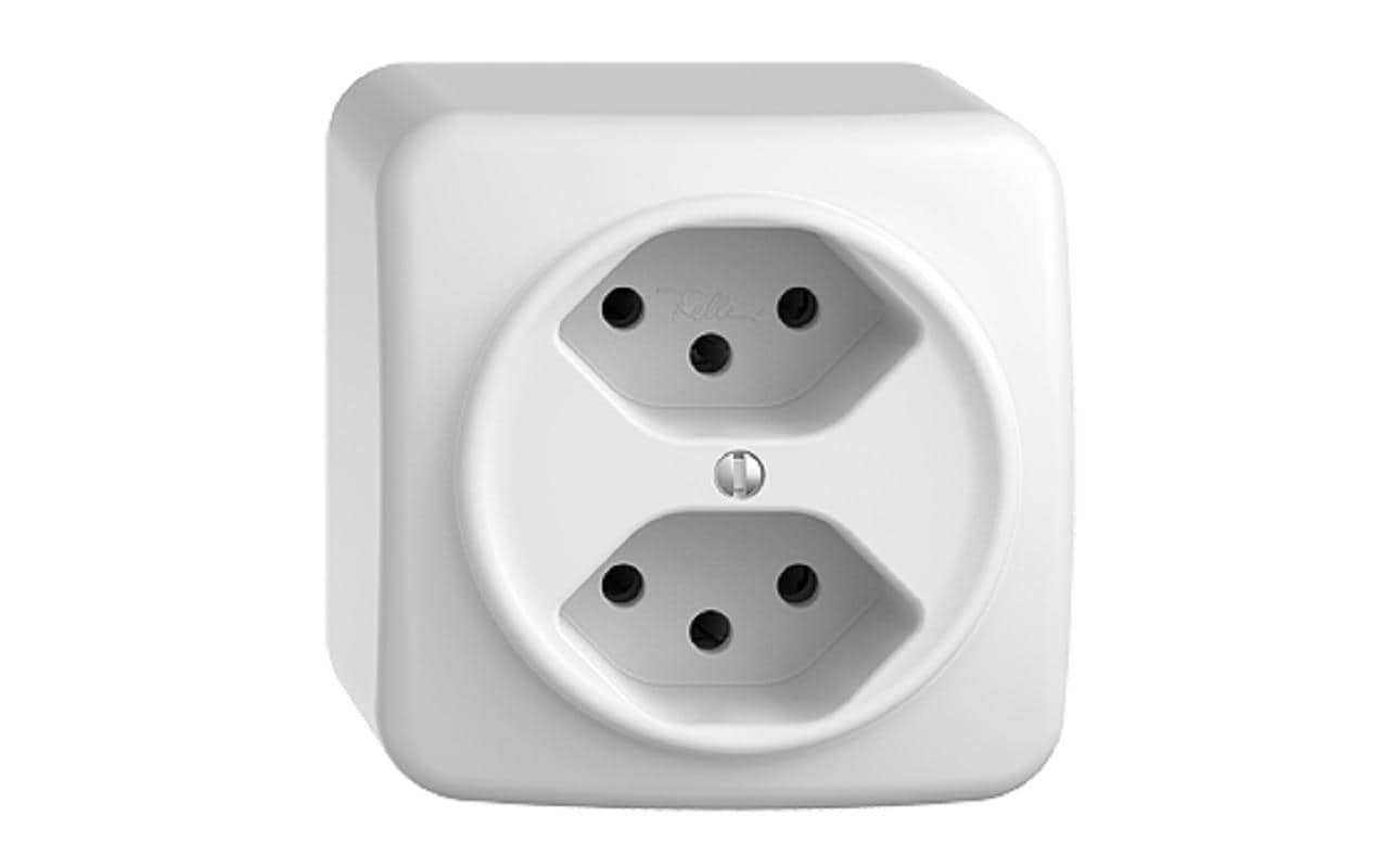 Feller STANDARDdue AP-Steckdose STANDARDdue 2x T13, Weiss Feller STANDARDdue AP-Steckdose STANDARDdue 2x T13, Weiss