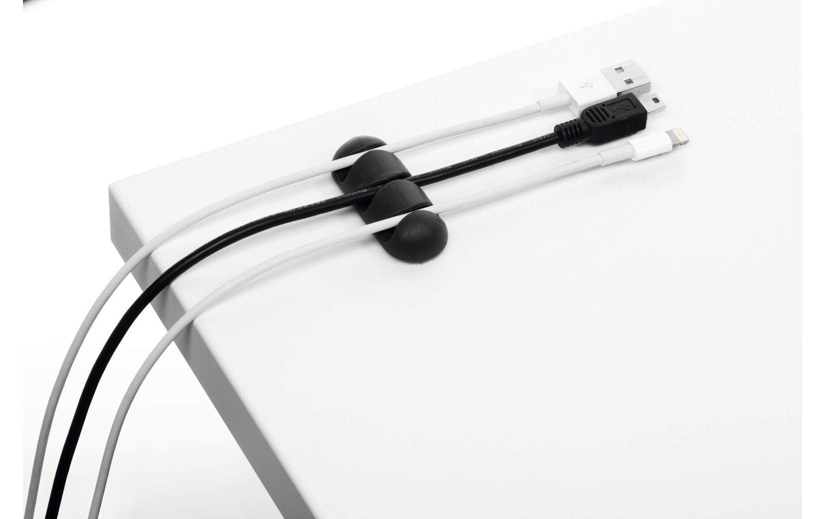 DURABLE Kabel-Clip Cavoline Clip Mix, 7 Stück, Graphit