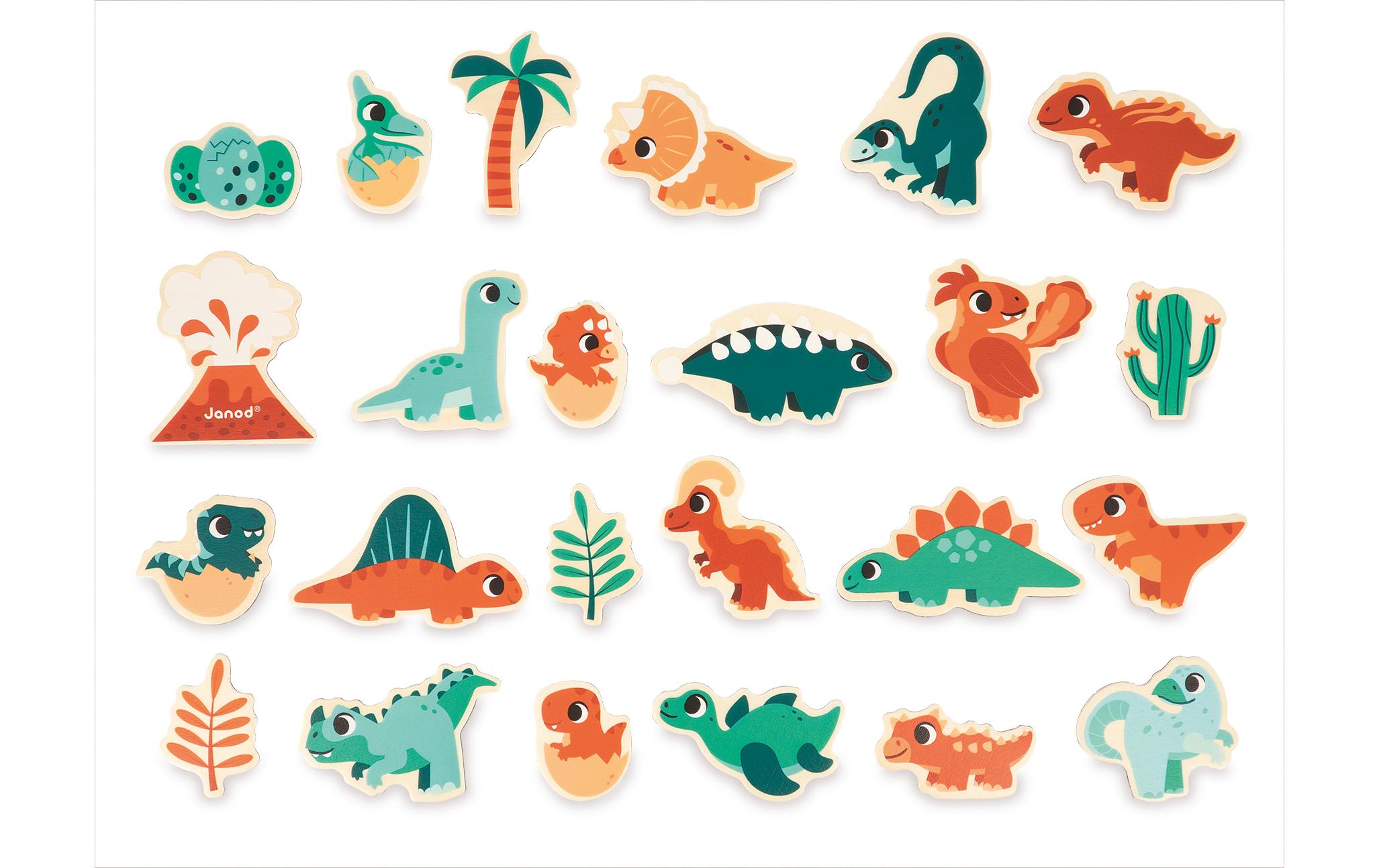 Janod Magnete Dino 24 Stück Janod Magnete Dino 24 Stück