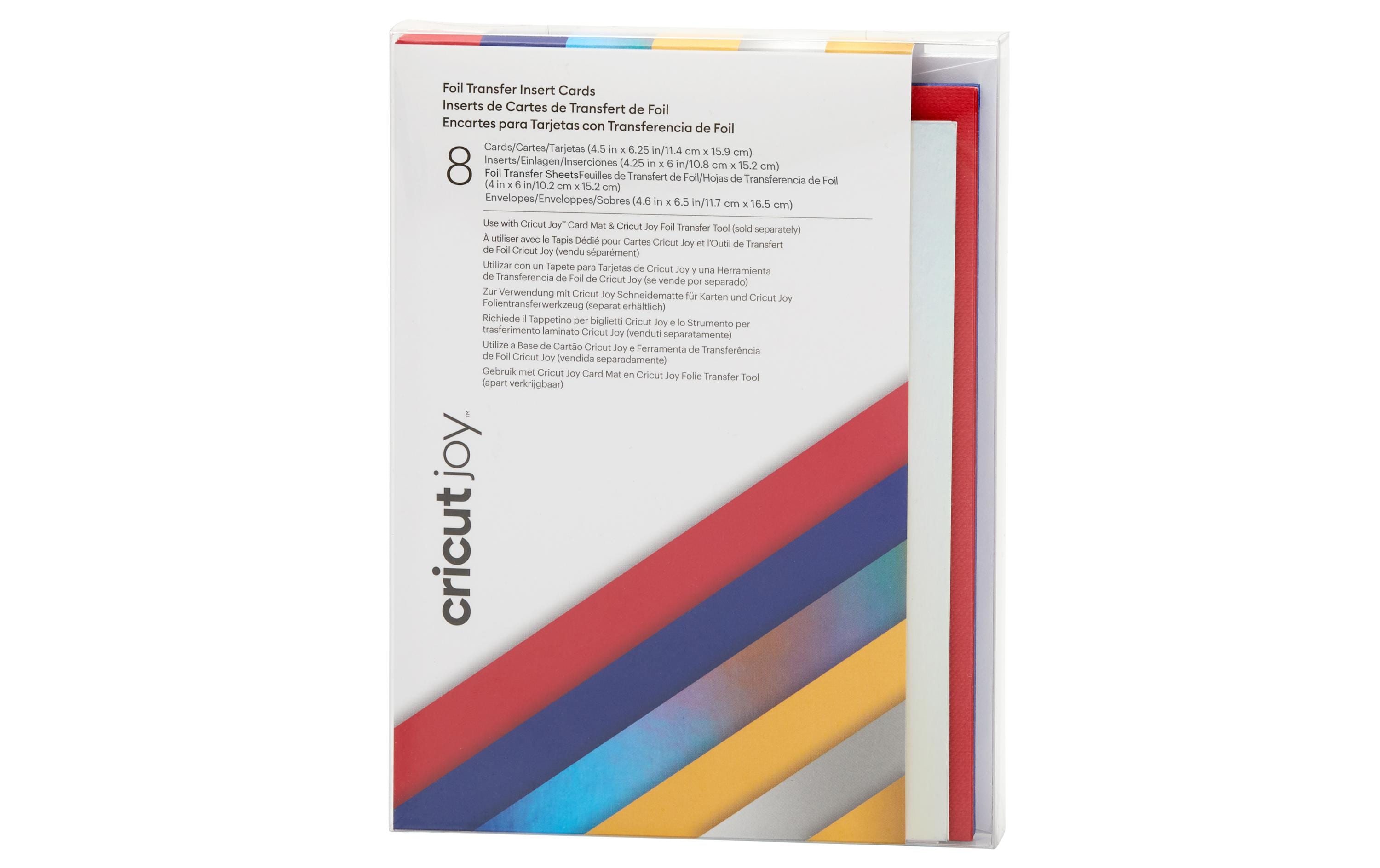 Cricut Blankokarte Joy 11.4 x 15.9 cm Transfer, Rot/Blau, 8 Stück Cricut Blankokarte Joy 11.4 x 15.9 cm Transfer, Rot/Blau, 8 Stück
