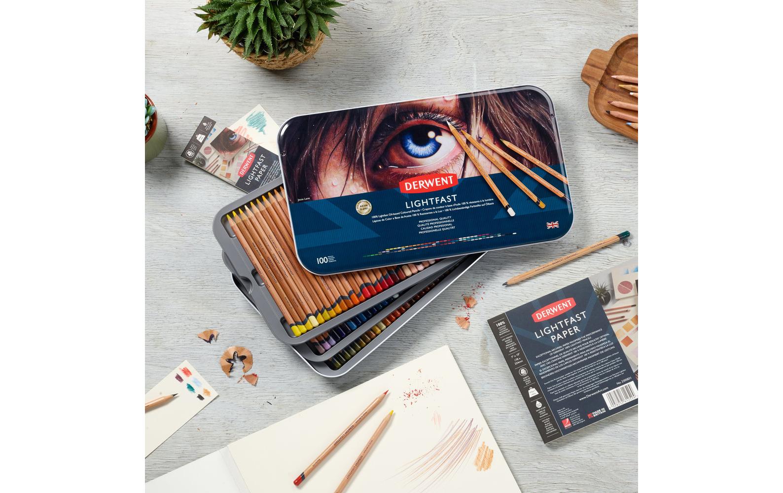 Derwent Lightfast Buntstifte, 4 mm, mehrfarbig, 100-teilig Derwent Lightfast Buntstifte, 4 mm, mehrfarbig, 100-teilig