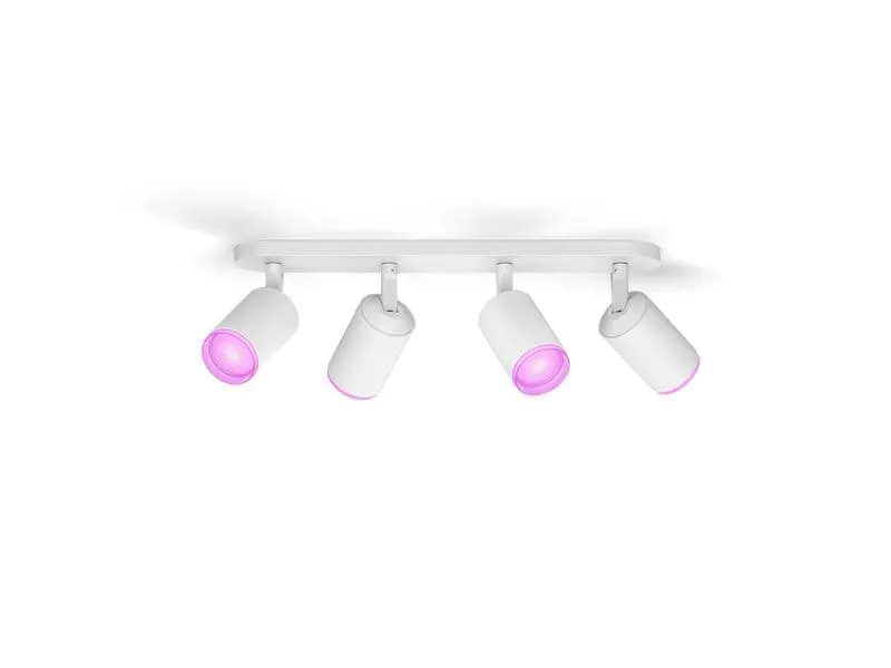 Philips Hue White & Color Ambiance Fugato 4er-Spot Weiss