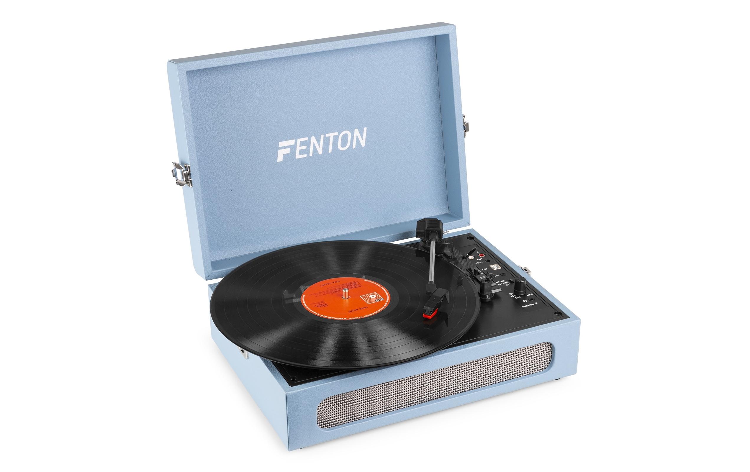 Fenton Plattenspieler mit Bluetooth RP118E Blau
