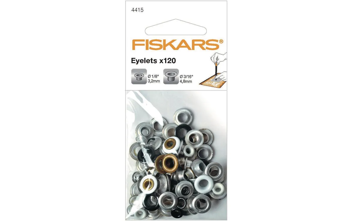 Fiskars Ösenstanzer Ösen 120 Stück Kreis, 0.32 cm