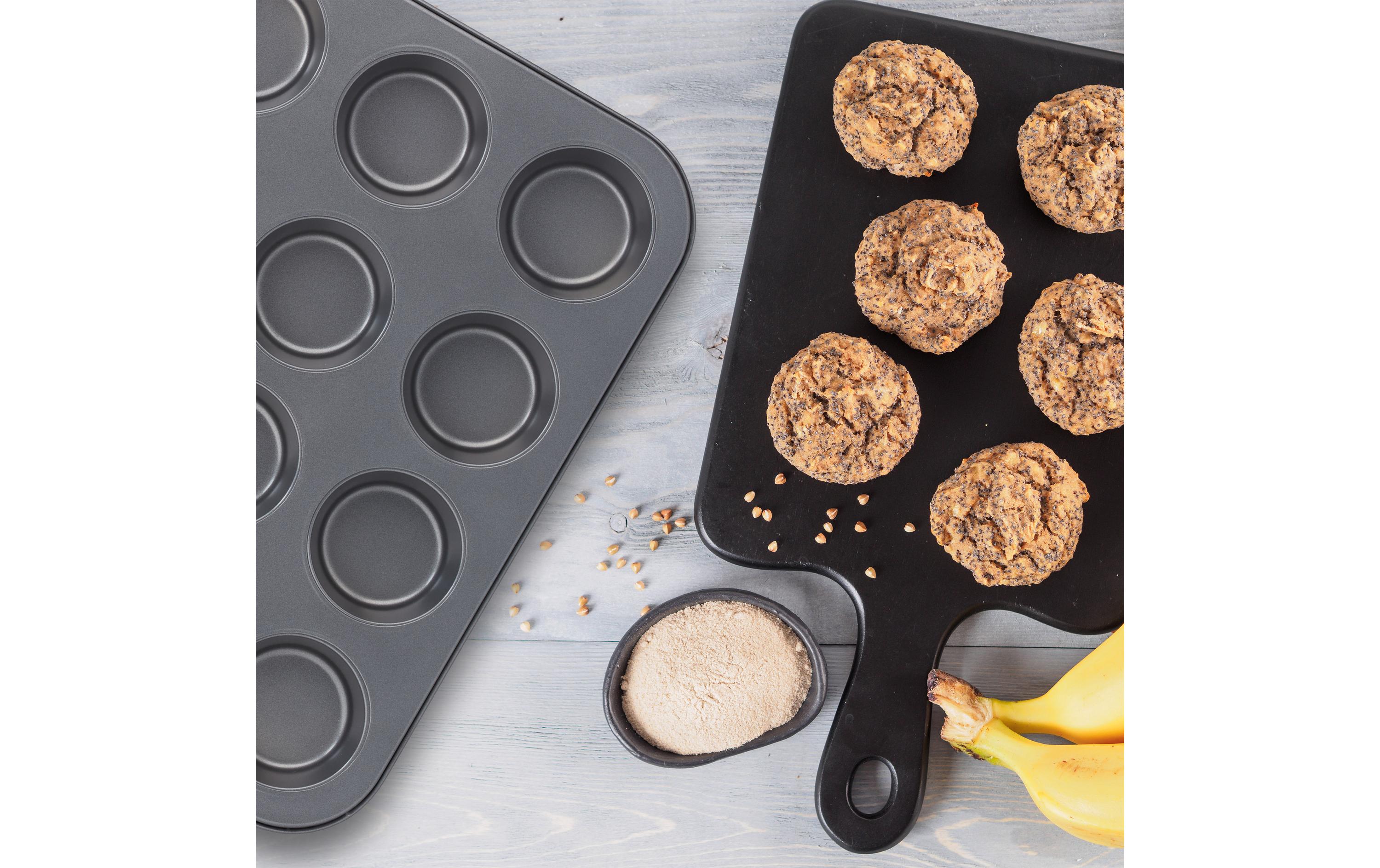 relaxdays Muffin Backform 2 x 12 Mulden