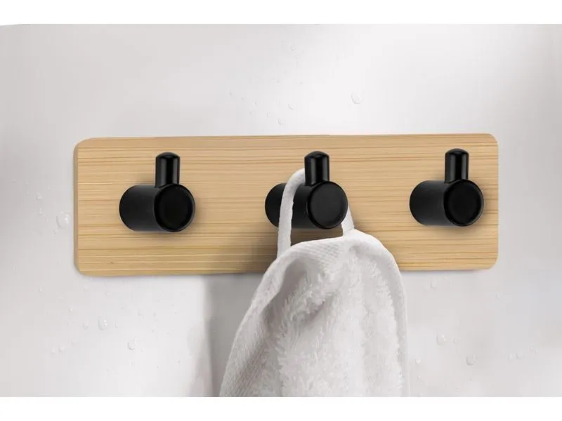 Kleine Wolke Wandgarderobe Bamboo Pin Hook Trio 18 cm x 4.5 cm, Beige Kleine Wolke Wandgarderobe Bamboo Pin Hook Trio 18 cm x 4.5 cm, Beige