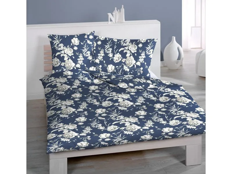 Home Fashion Duvetbezug Satin bedruckt Kwiat 160 x 210 cm