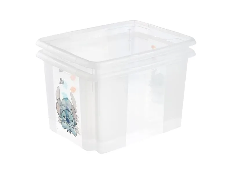 keeeper Karolina Stitch Aufbewahrungsbox Kunststoff 30 L Transparent