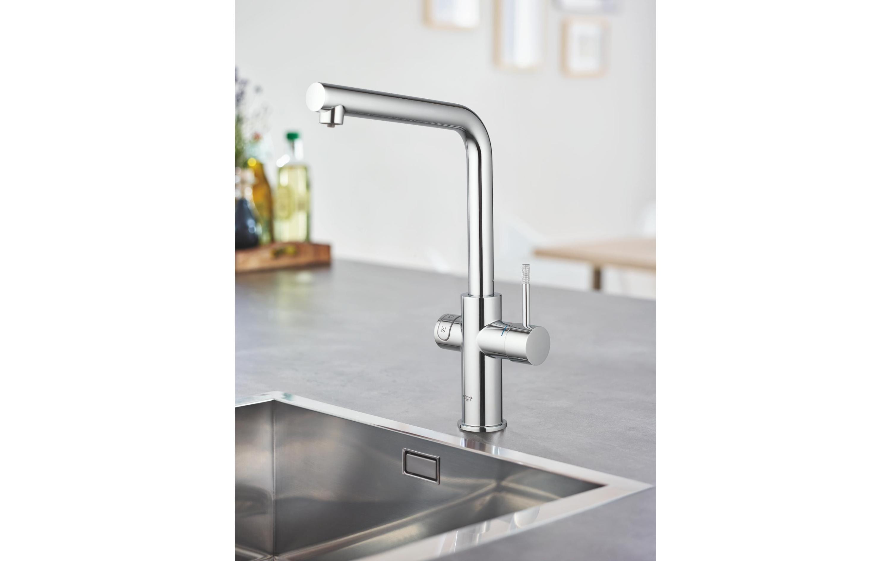 GROHE Küchenarmatur Blue Home L-Auslauf, Starter Kit, Chrom