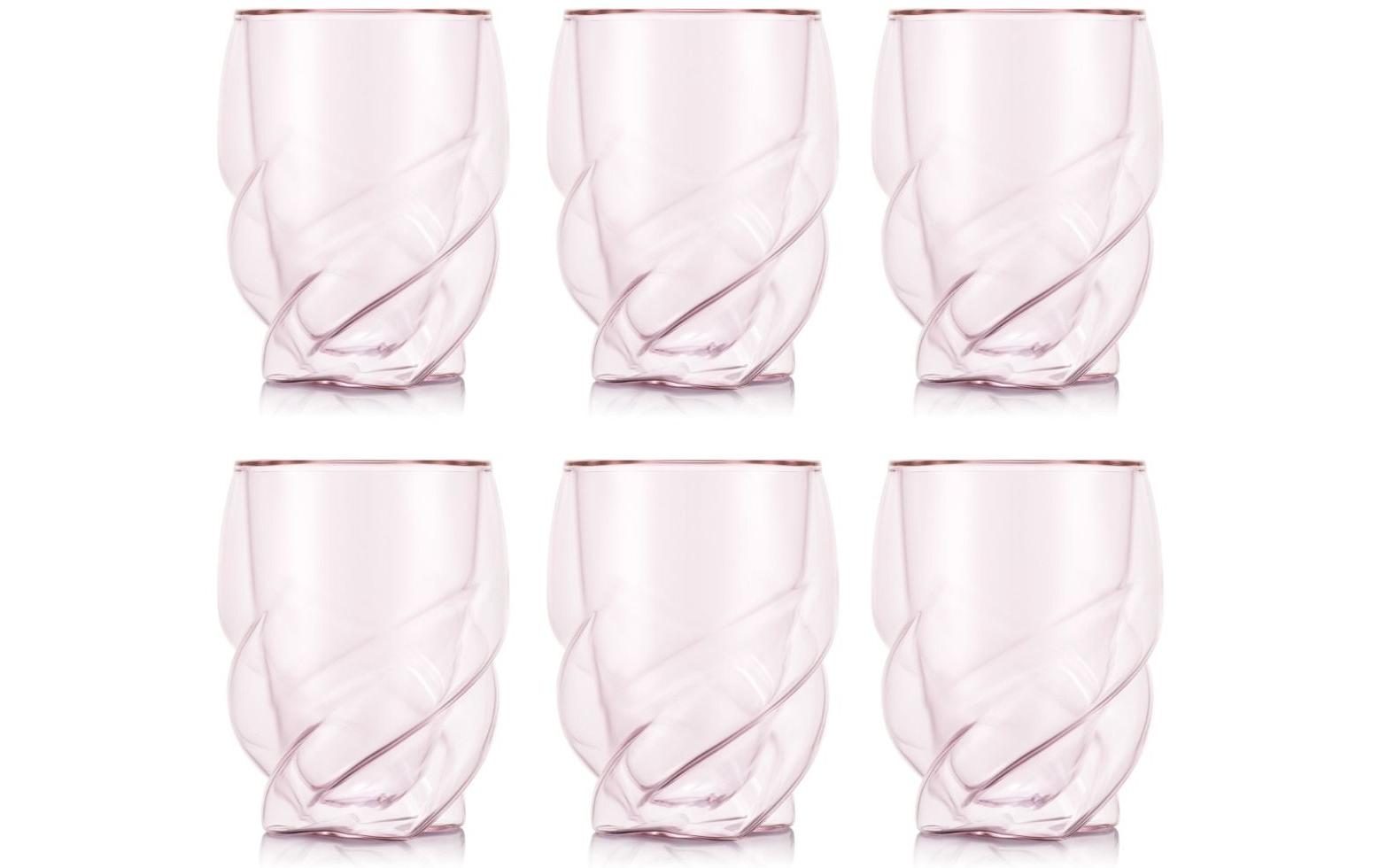 Bodum Pavina Paris Doppelwandgläser 270 ml, 6 Stück, Pink
