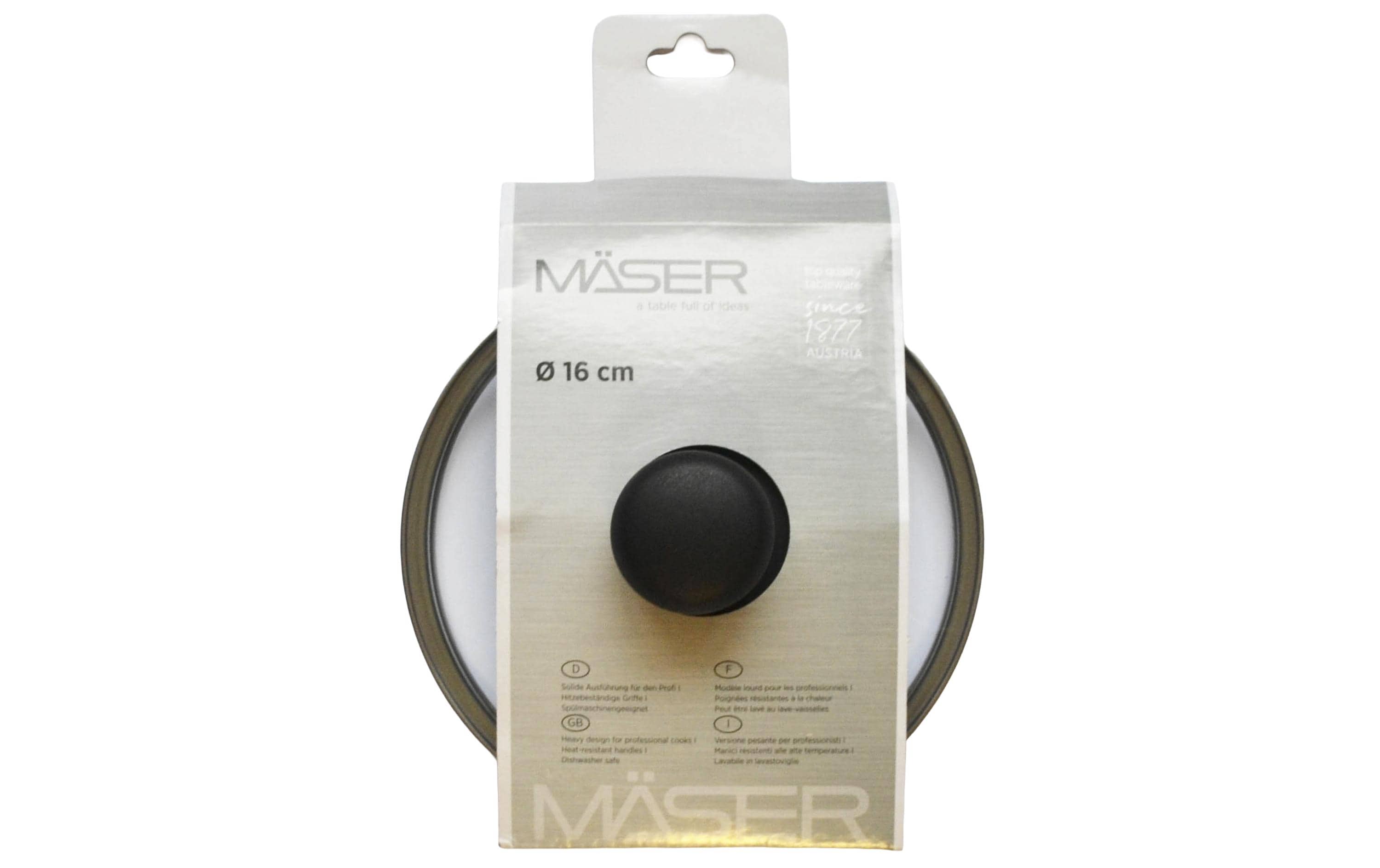 Mäser Pfannendeckel 16 cm, Transparent