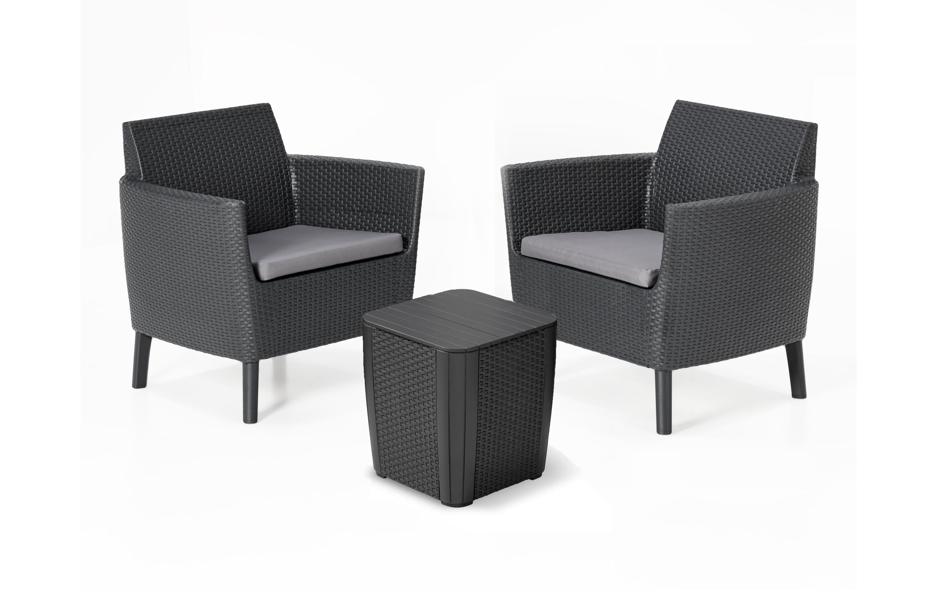 AlliBERT Balkonset Salemo, 2 Sitzplätze, Graphite