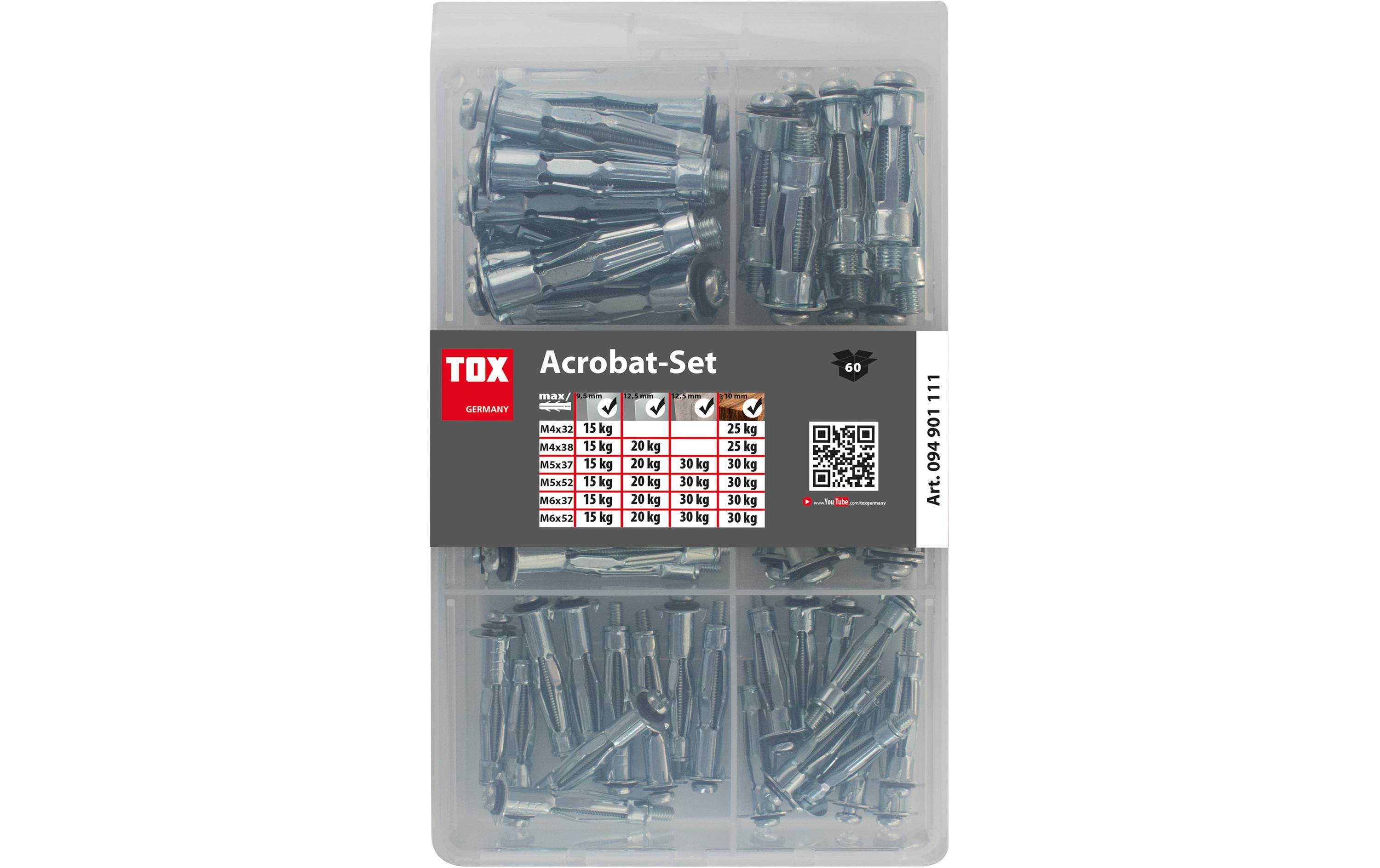 Tox-Dübel Dübel Acrobat Set 60 Stück