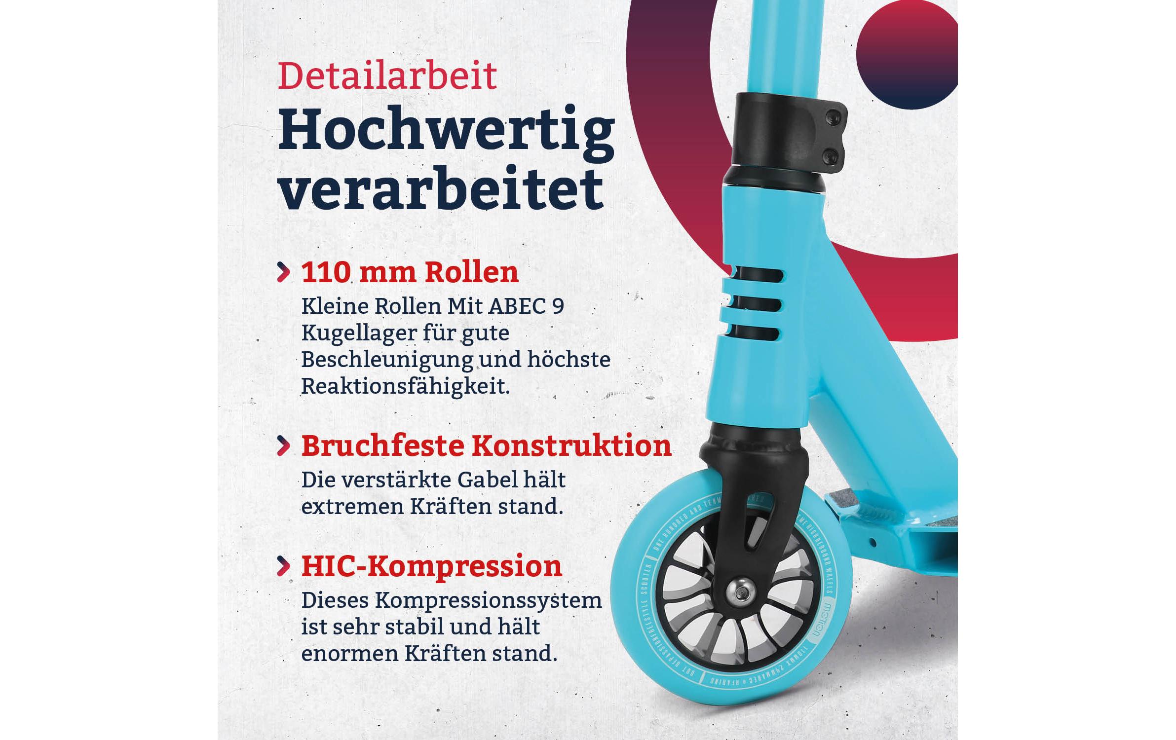 Motion Scooter Freestyle, Urban Pro, Schwarz / Blau