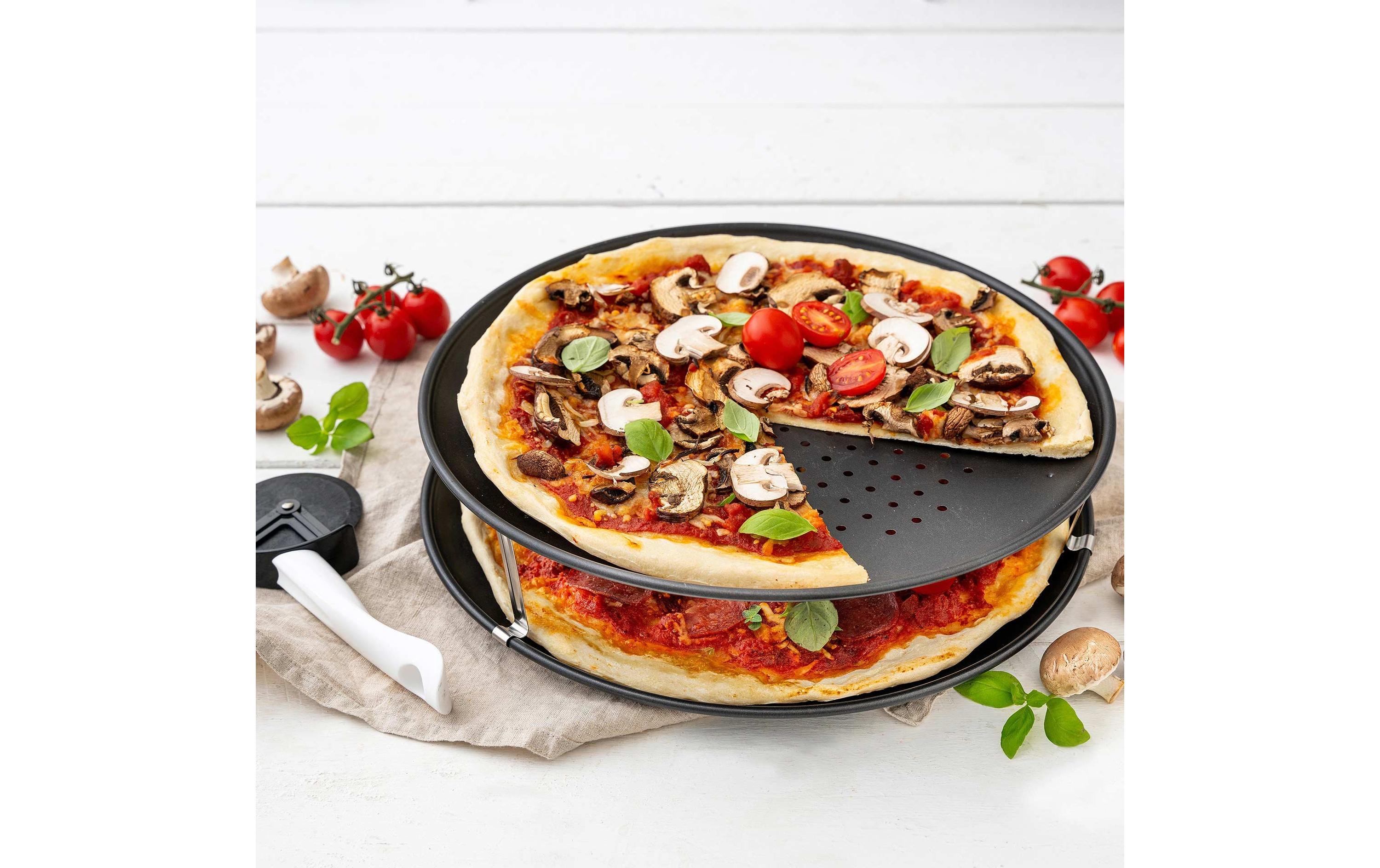 Zenker Pizzablech Special – Countries Ø 32 cm, 3-teilig