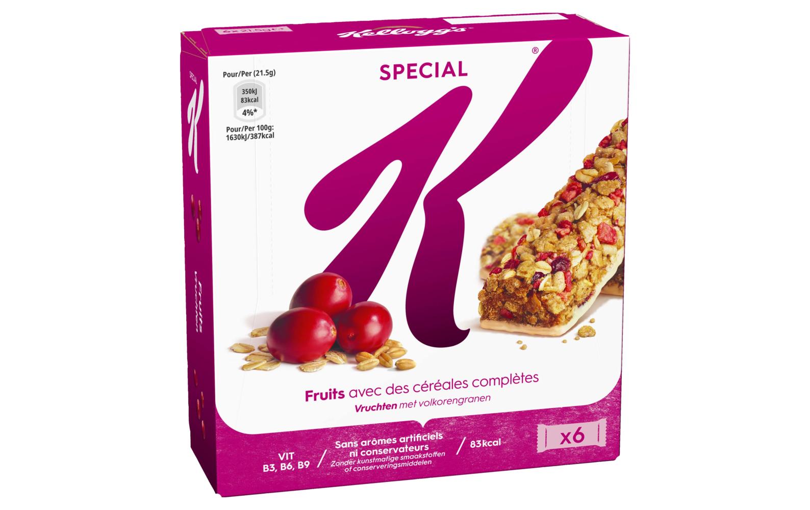 Kellogg's Riegel Special K Red Fruit 6 x 21.5 g Kellogg's Riegel Special K Red Fruit 6 x 21.5 g