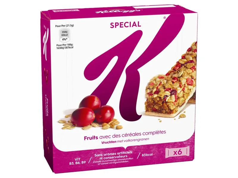 Kellogg's Riegel Special K Red Fruit 6 x 21.5 g Kellogg's Riegel Special K Red Fruit 6 x 21.5 g