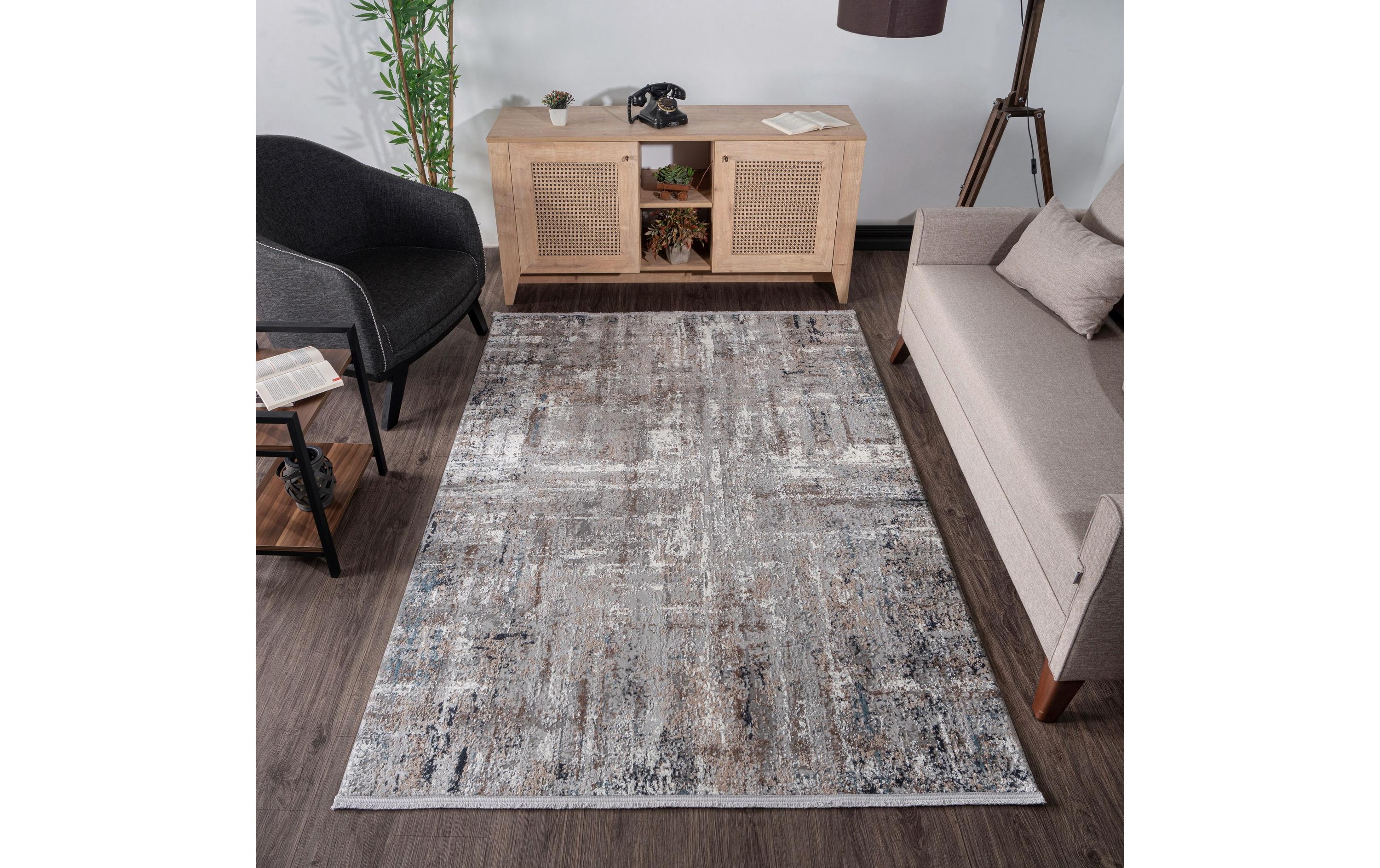 Conceptum Hypnose Teppich Leo 0076 120 cm x 180 cm, Grau