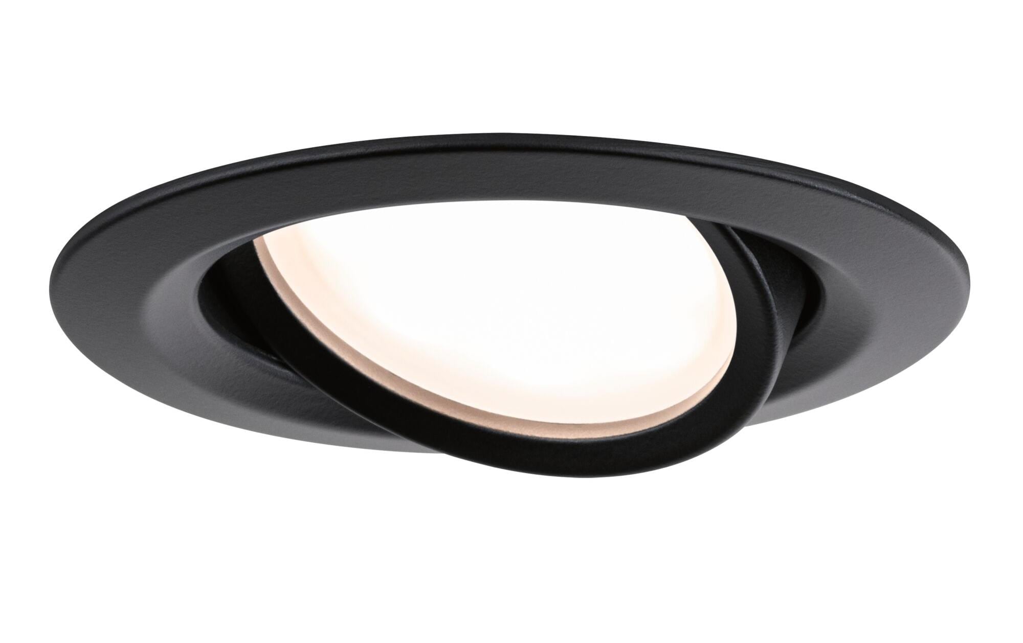 Paulmann Einbauspot LED Nova Plus Coin Set, 3 x 6W, 2700K, Schwarz