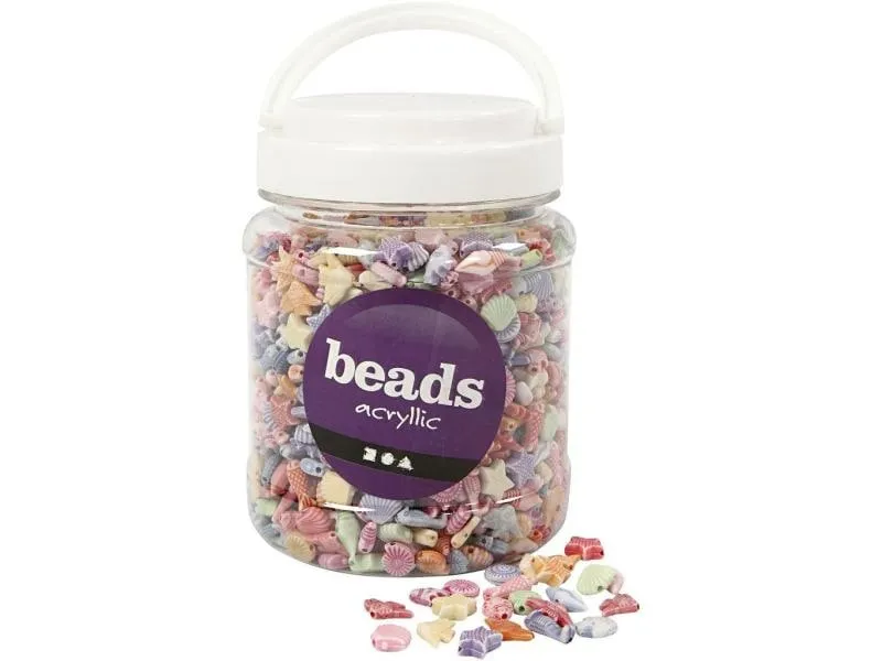 Creativ Company Kunststoffperlen 9-12 mm Pastell-Mix Creativ Company Kunststoffperlen 9-12 mm Pastell-Mix
