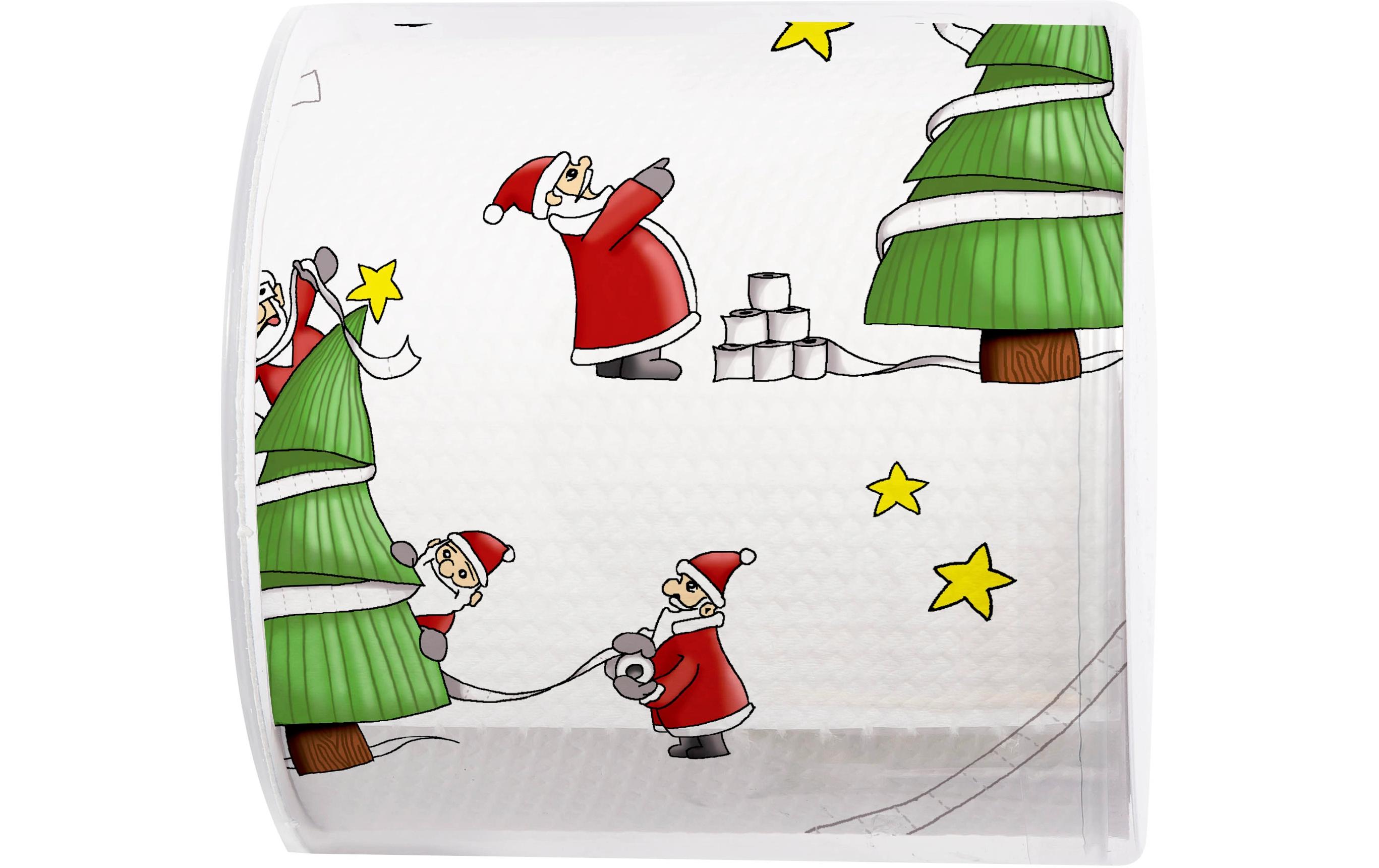 Paper + Design Toilettenpapier Santa so busy 1 Roll, 200 Blatt, 3-lagig