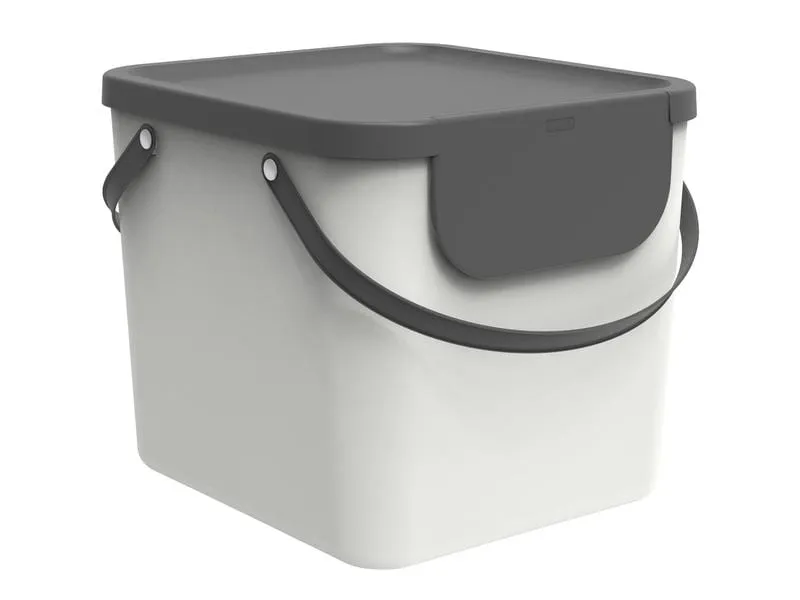Rotho Recyclingbehälter Albula 40 l, Mistletoe Weiss Rotho Recyclingbehälter Albula 40 l, Mistletoe Weiss