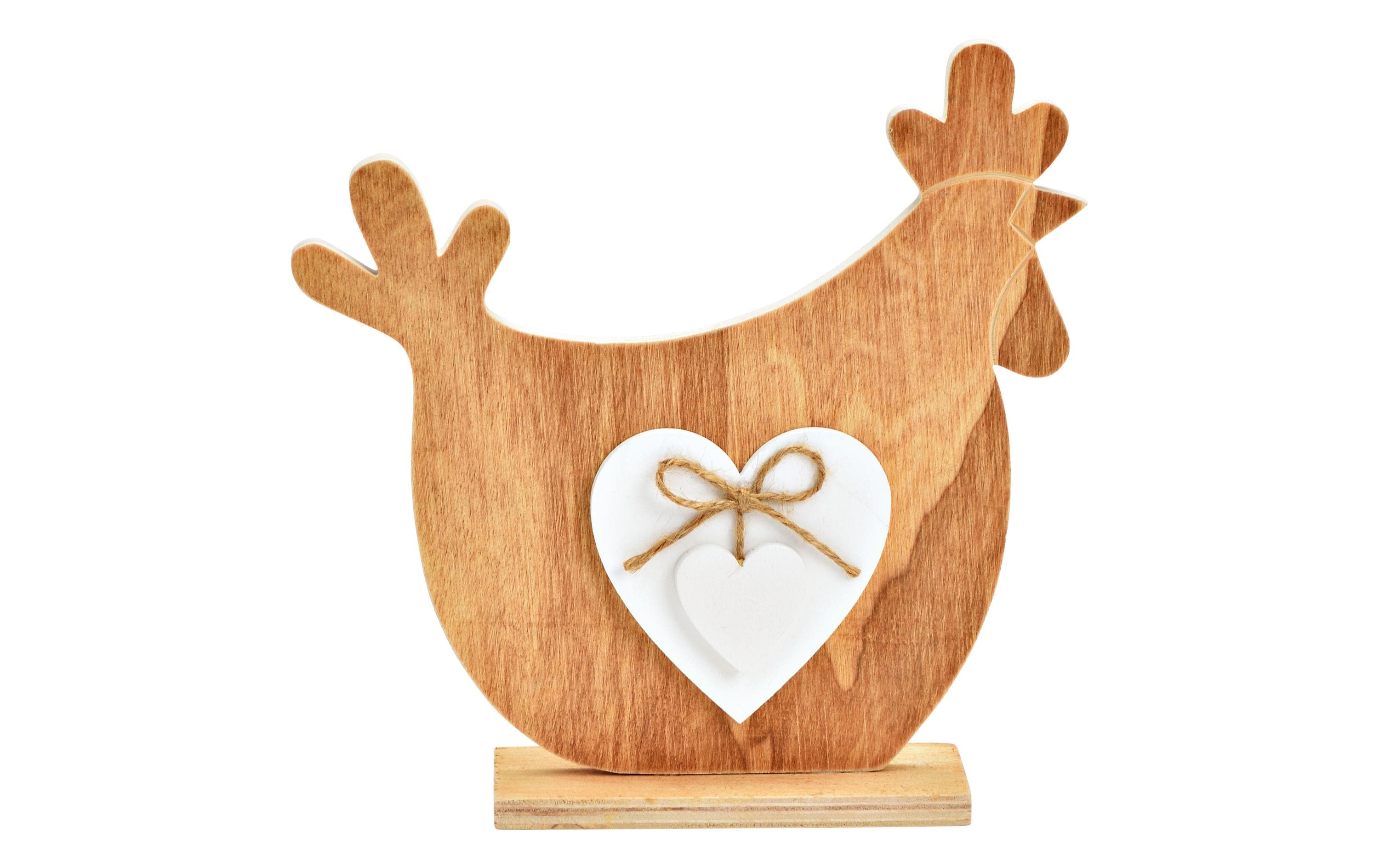 G. Wurm Aufsteller Huhn 20 x 20 cm, Braun