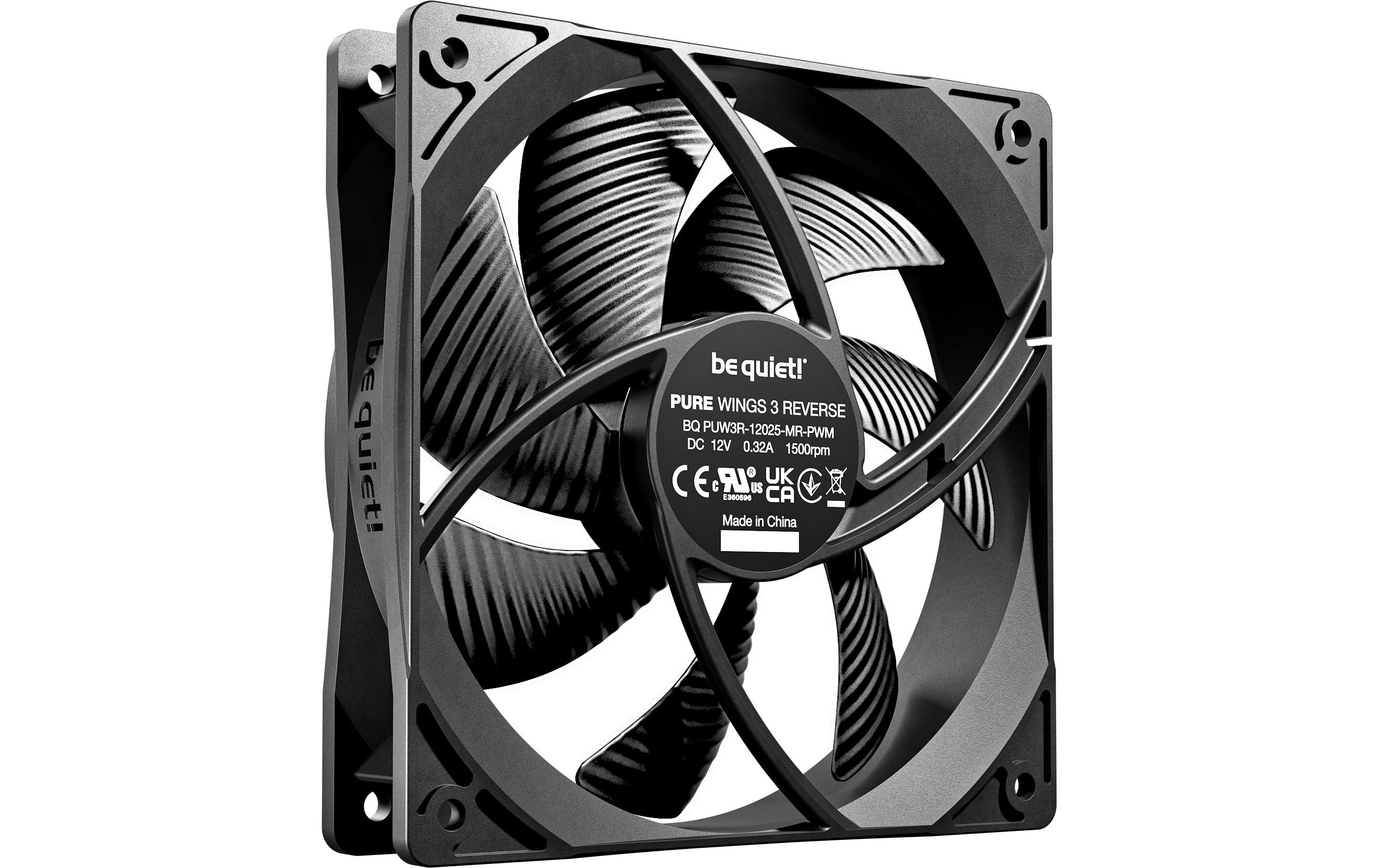 be quiet! PC-Lüfter PURE WINGS 3 120mm PWM Reverse 3-Pack