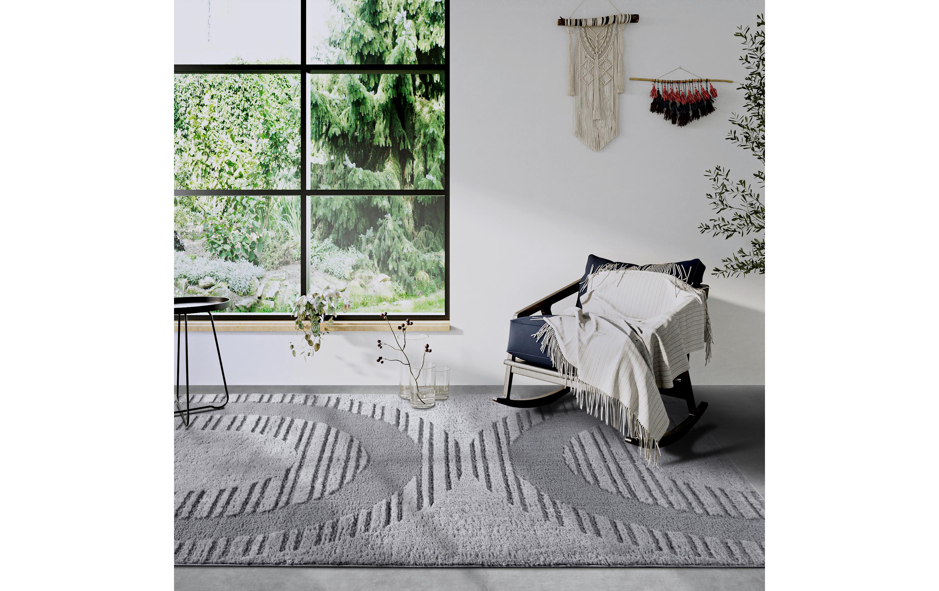 Elle Decoration Teppich Bartoux 120 cm x 170 cm, Light Grey