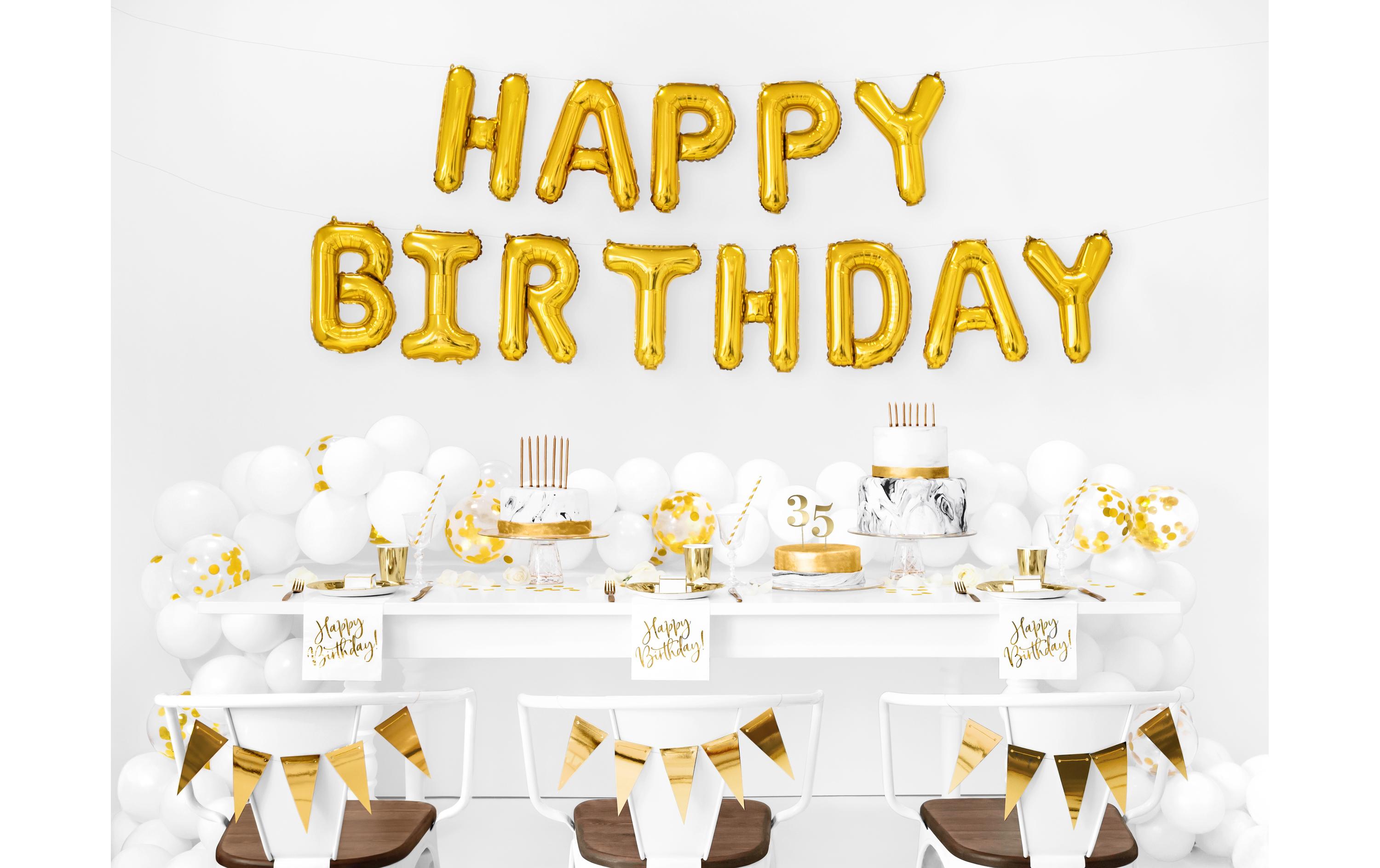 Partydeco Papierservietten Happy Birthday 33 cm x 33 cm, 20 Stück