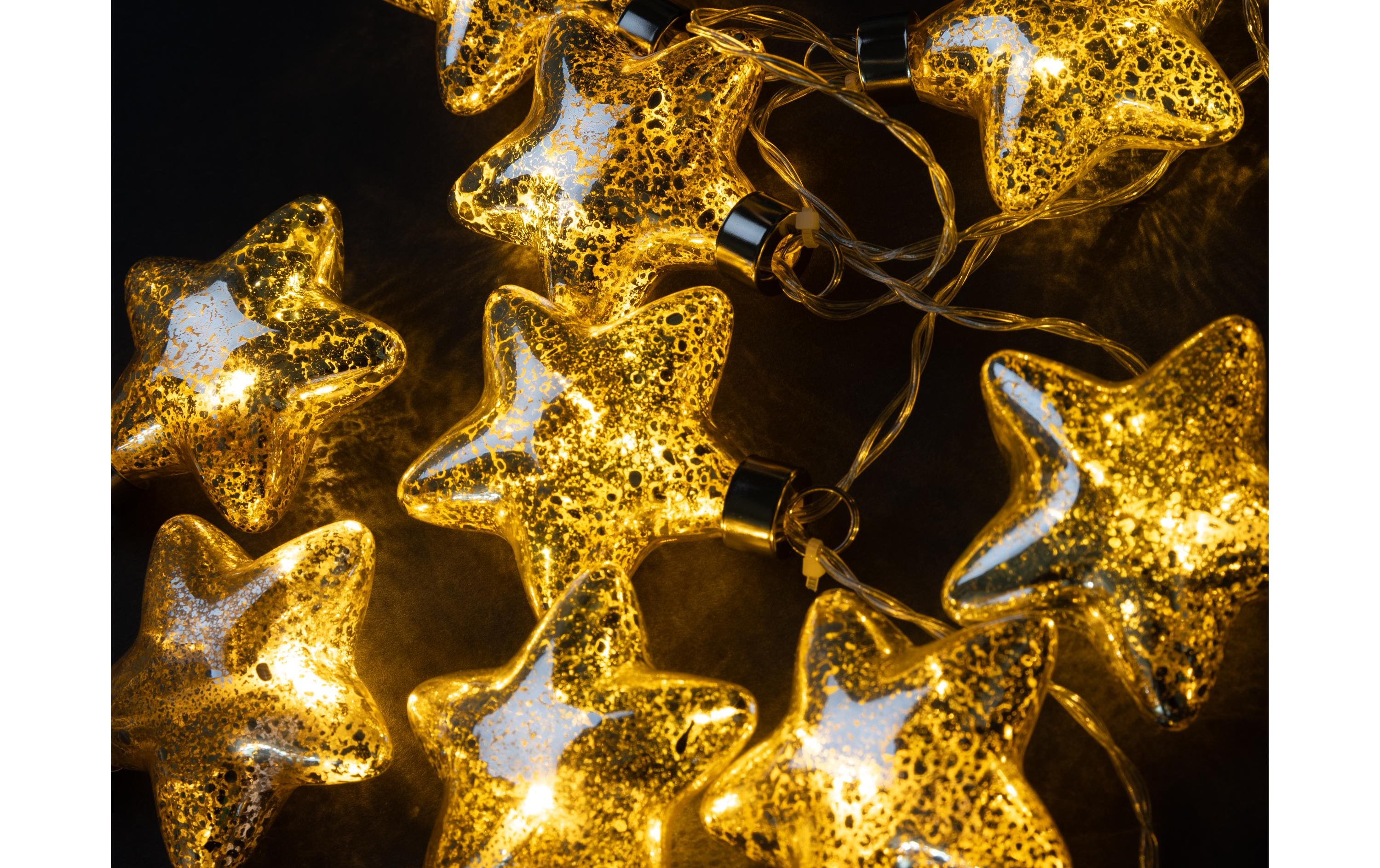 COCON LED-Lichterkette Glasstern, 180 cm