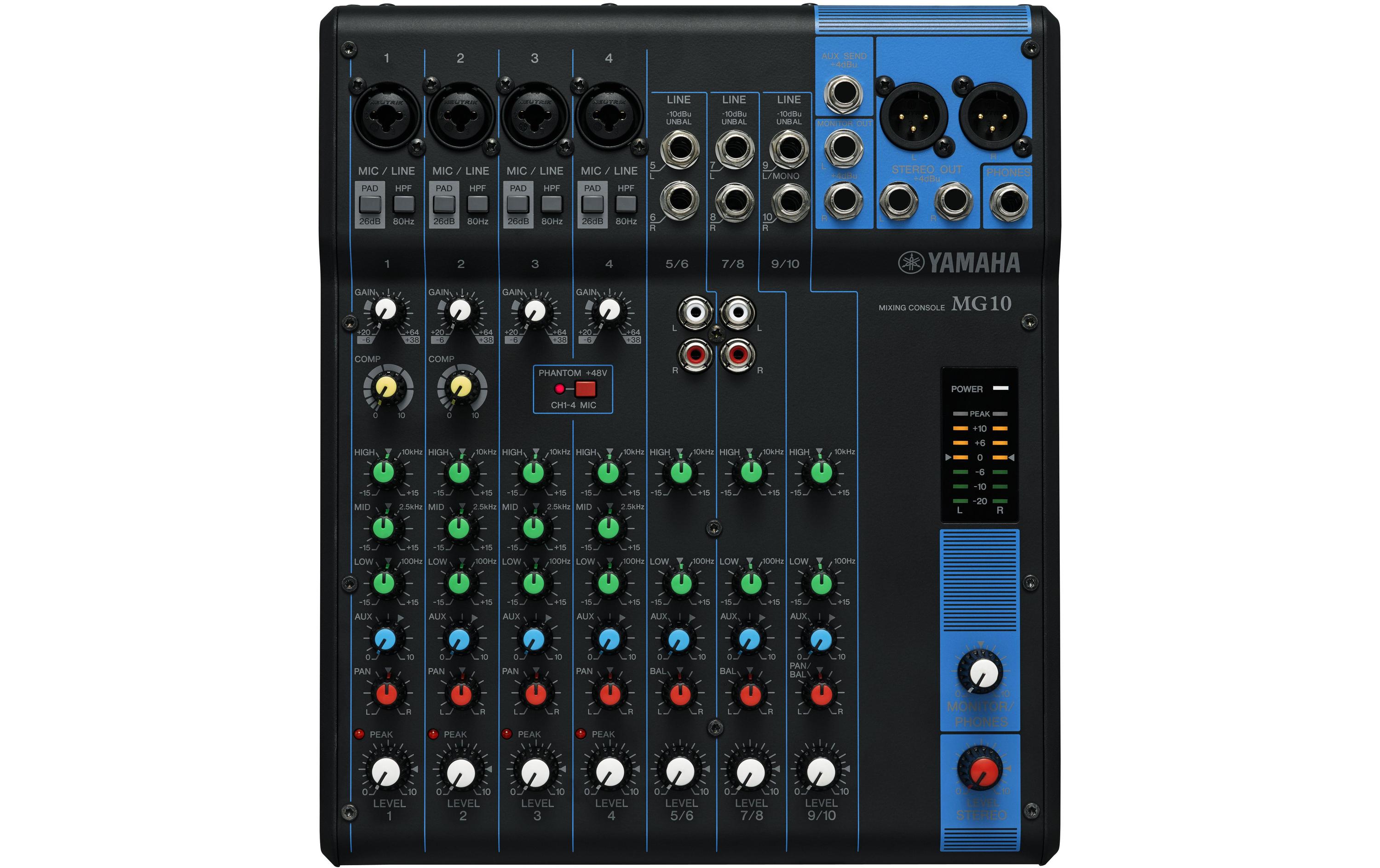 Yamaha Mischpult MG10 - 10-Kanal, analog