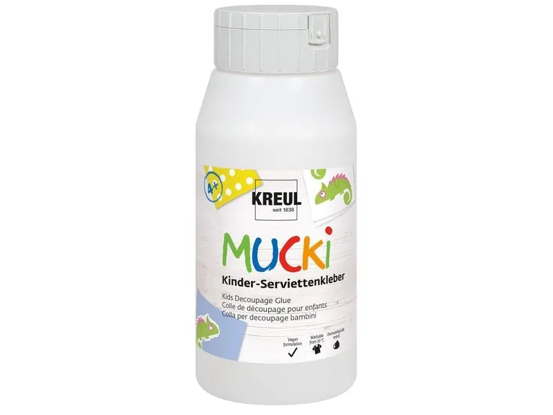 Kreul Servietten-Lack & Kleber Mucki 750 ml, Transparent Kreul Servietten-Lack & Kleber Mucki 750 ml, Transparent