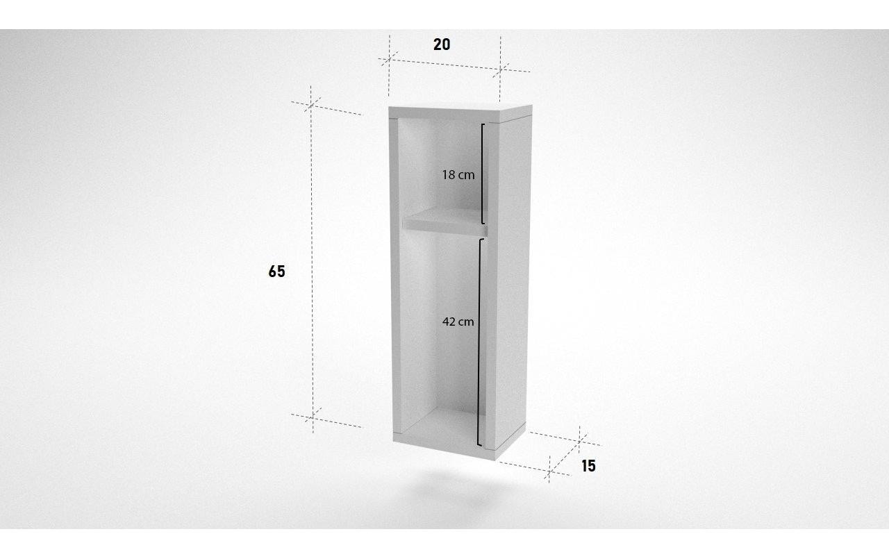 Woody Fashion Nachttisch Turra 20 x 65 x 15 cm, Weiss