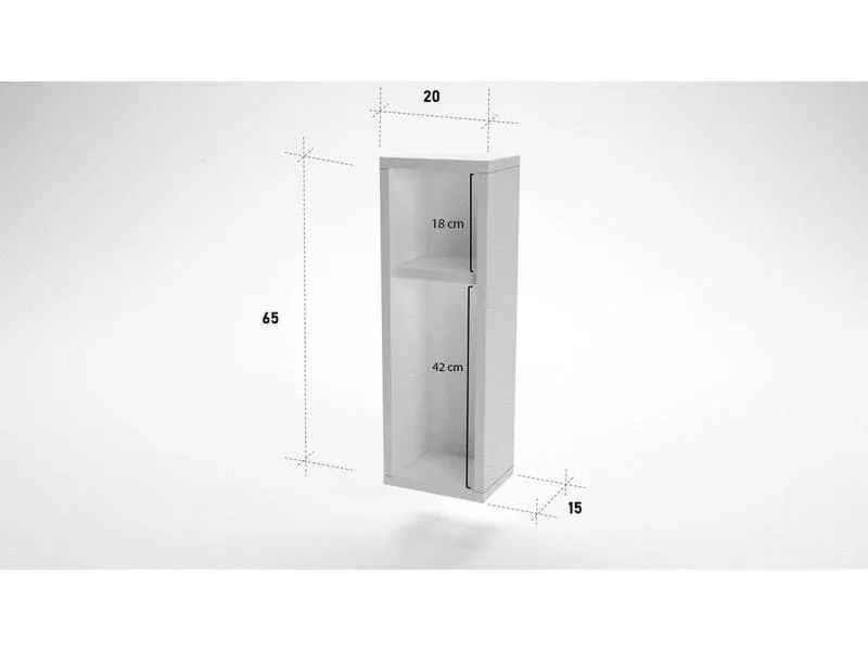 Woody Fashion Nachttisch Turra 20 x 65 x 15 cm, Weiss Woody Fashion Nachttisch Turra 20 x 65 x 15 cm, Weiss