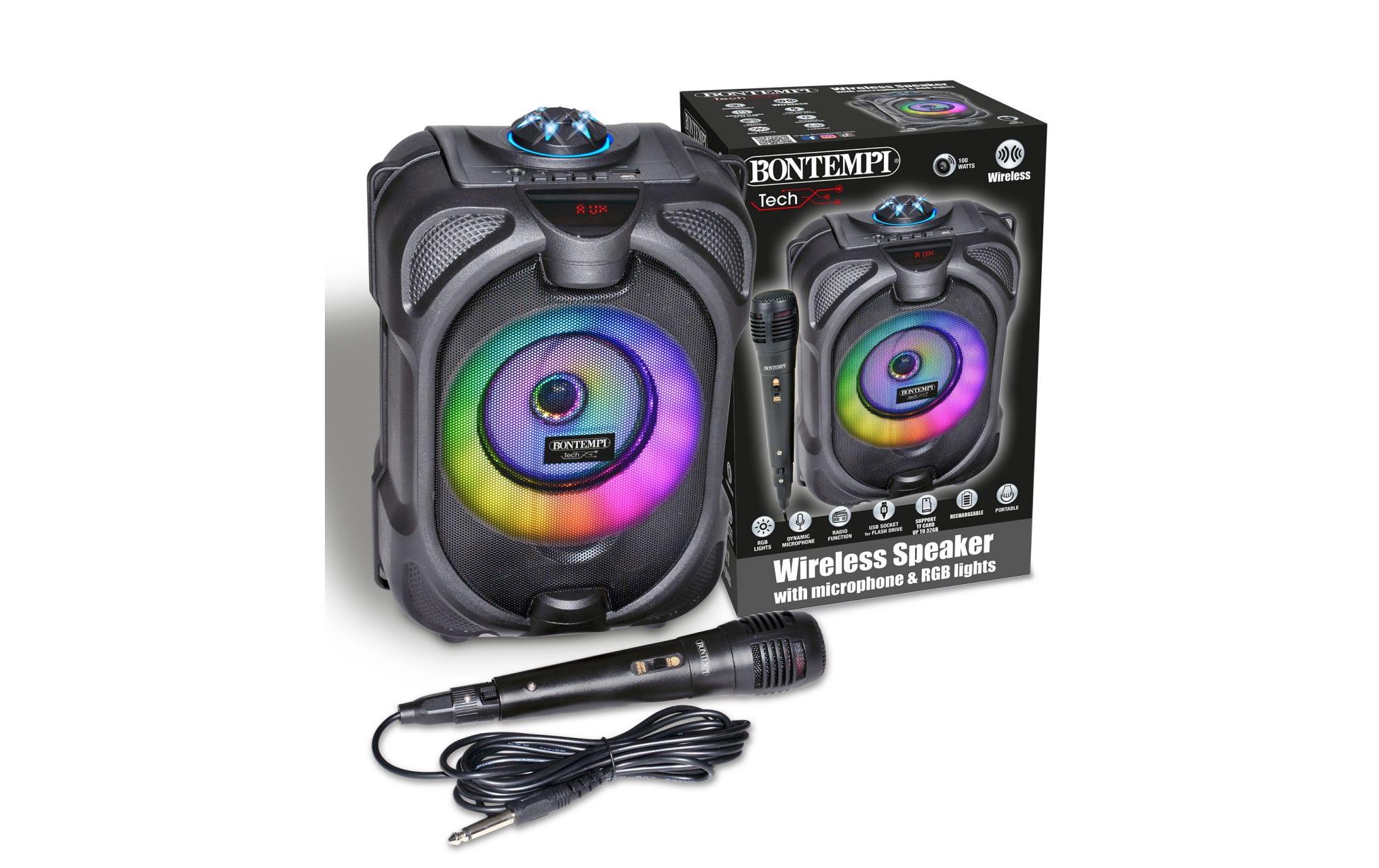 Bontempi Wireless Lautsprecher mit Mikrofon 80W Bontempi Wireless Lautsprecher mit Mikrofon 80W