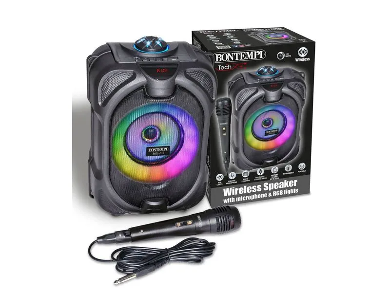 Bontempi Wireless Lautsprecher mit Mikrofon 80W Bontempi Wireless Lautsprecher mit Mikrofon 80W