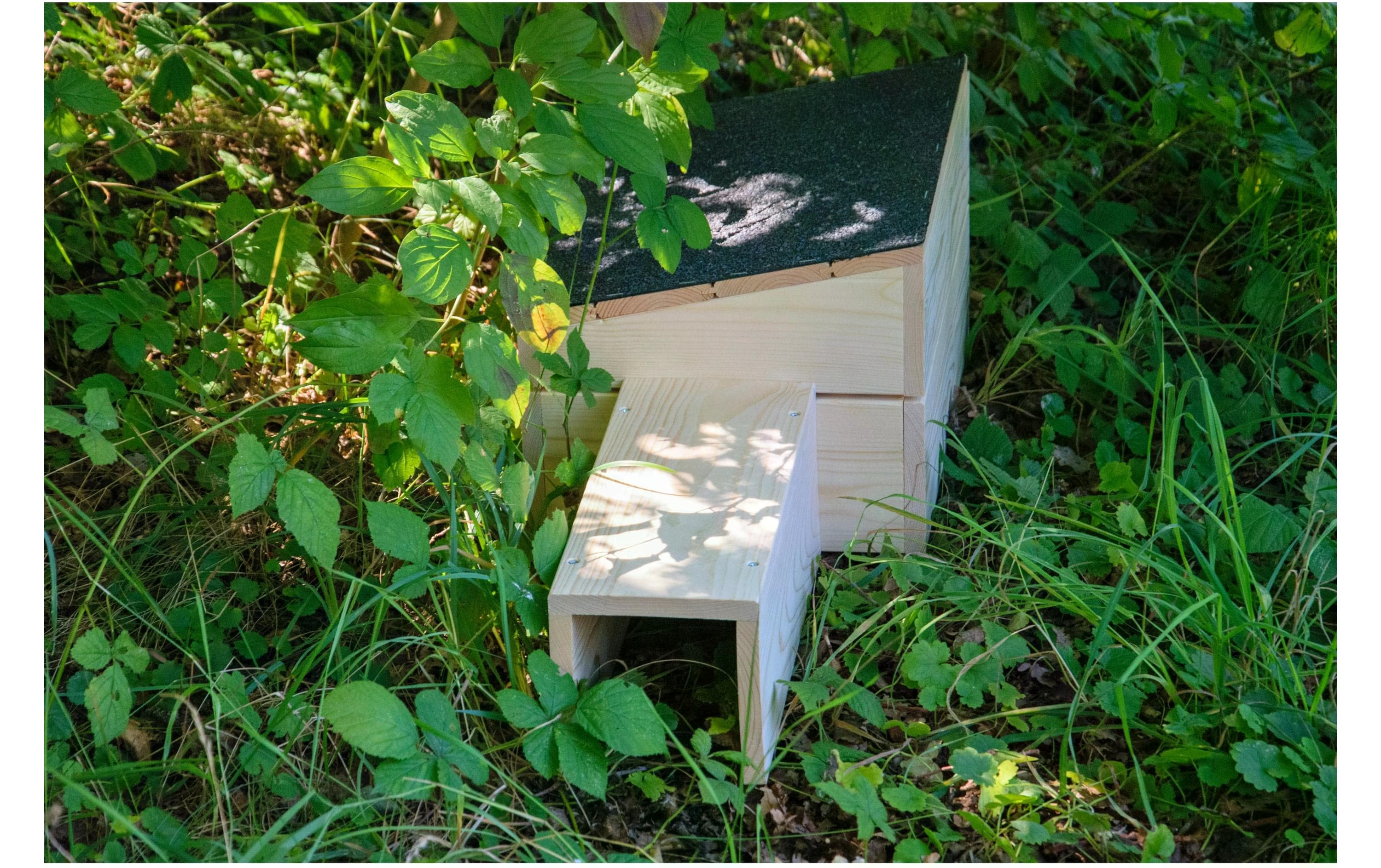 dobar Igelhaus mit Eingang, 74.5 x 29 x 24 cm, Schwarz