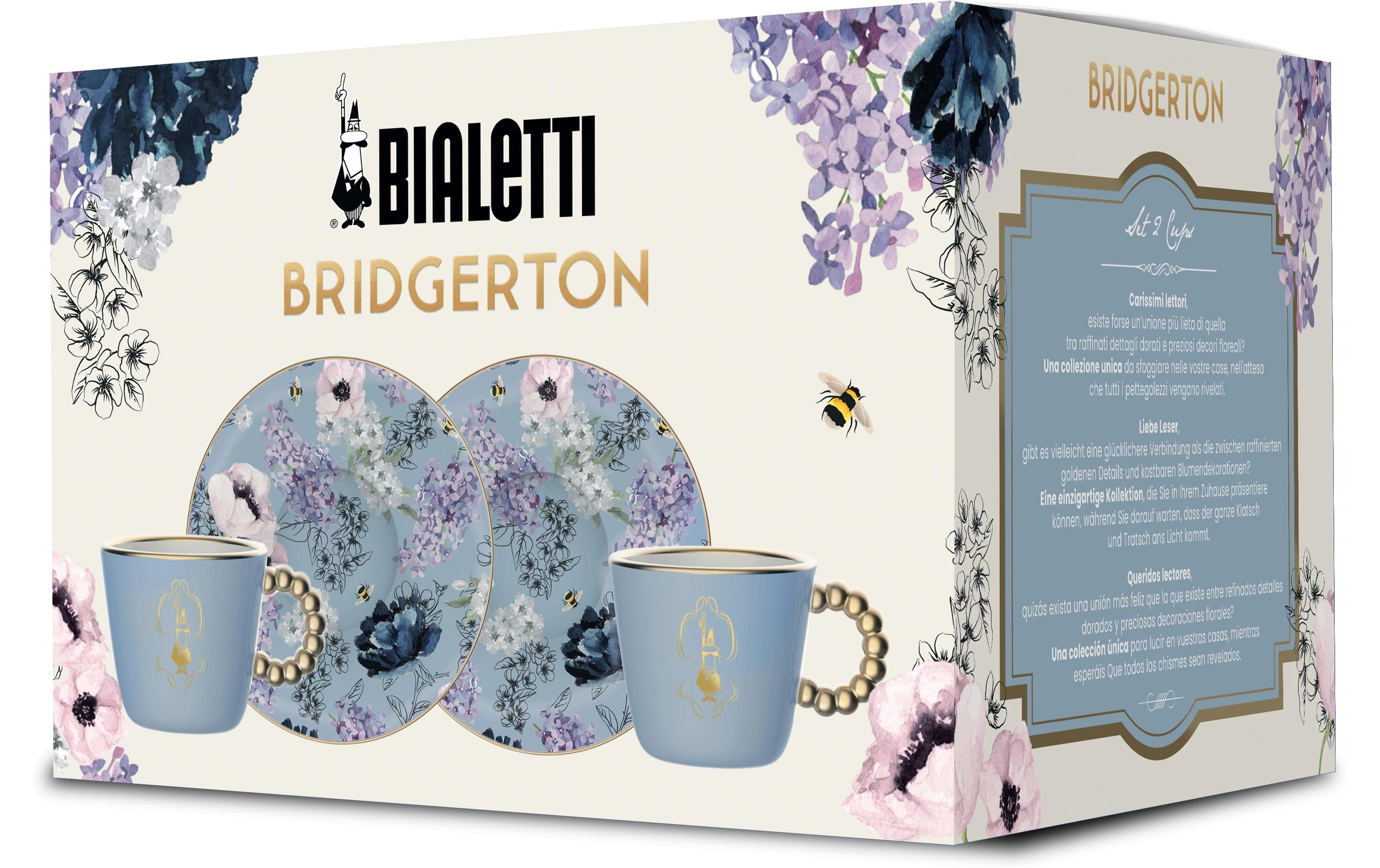 Bialetti Kaffeetasse Bridgerton 80 ml, 2 Stück, Mehrfarbig