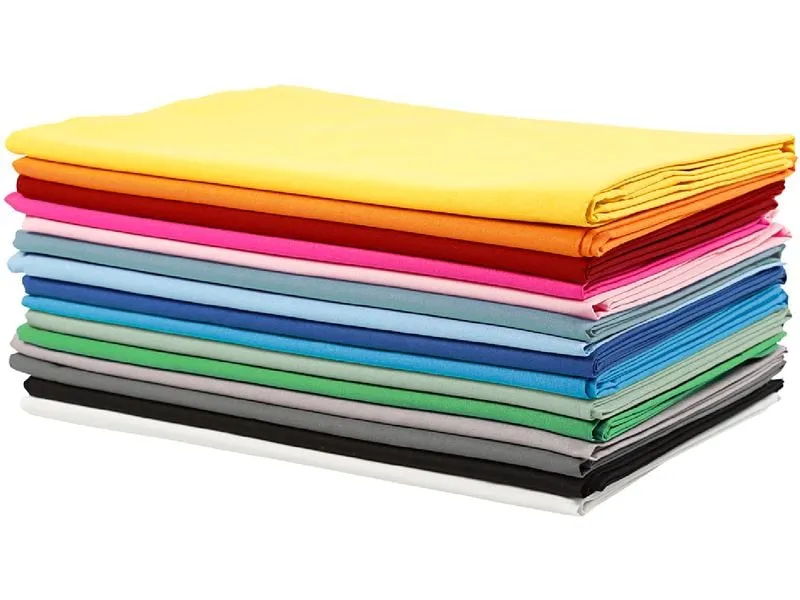 Creativ Company Stoff Uni 140 g, Sortierte Farben, 15 Sorten